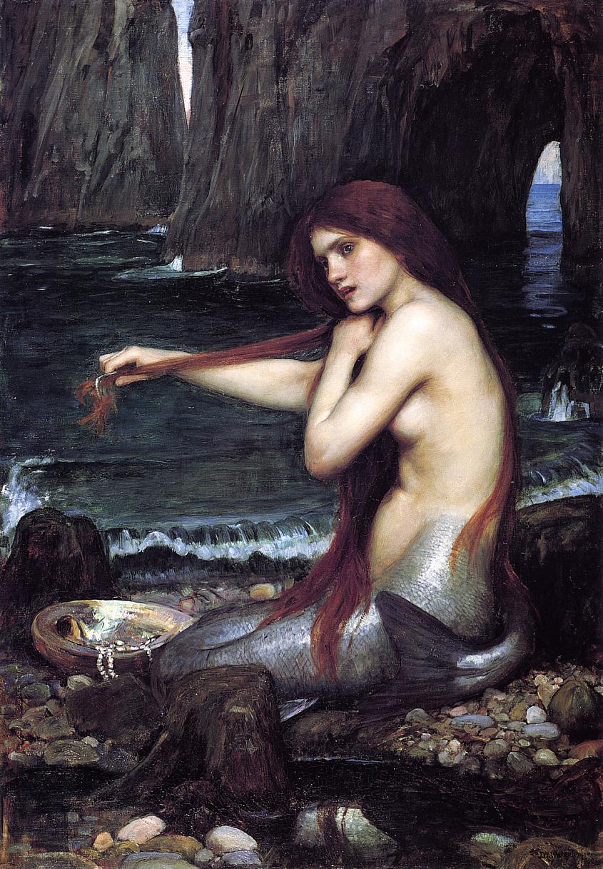 Une sirène by John William Waterhouse - 1900 - 96.52 x 66.68 cm 