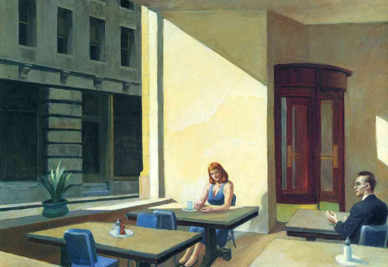 Luz del sol en una cafetería by Edward Hopper - 1958 Galería de Arte de la Universidad Yale