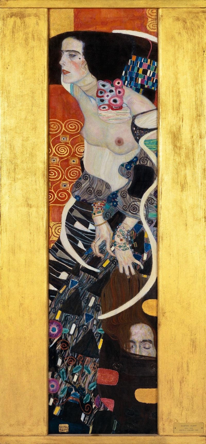 朱迪斯II—莎乐美 by 古斯塔夫· 克林姆特画 - 1909 - 178 x 46 cm 佩萨罗宫Ca' Pesaro - 国际现代艺术画廊