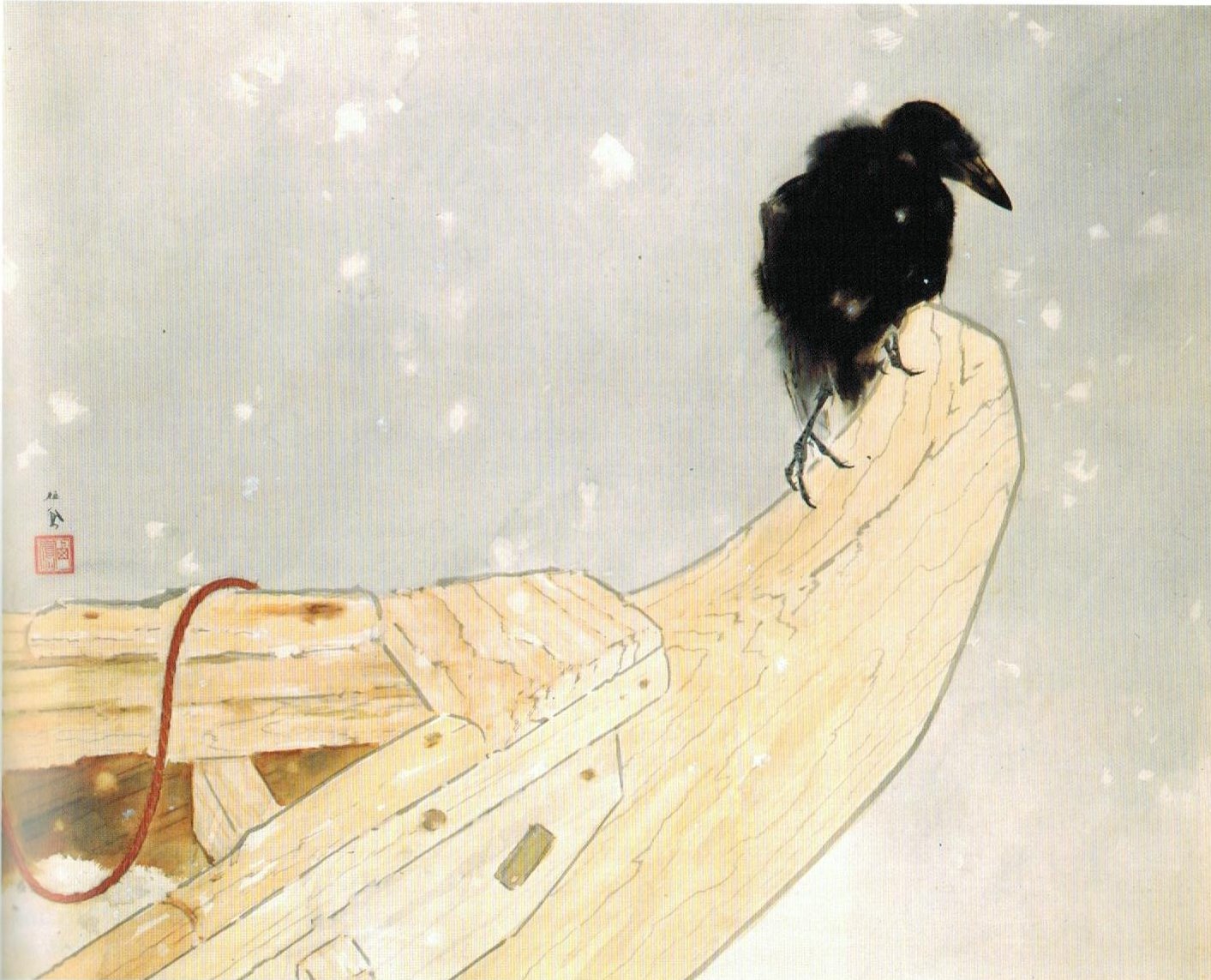 Neve di primavera (Shunsetsu) by Takeuchi Seihō - 1942 - 74.3 x 90.9 cm 