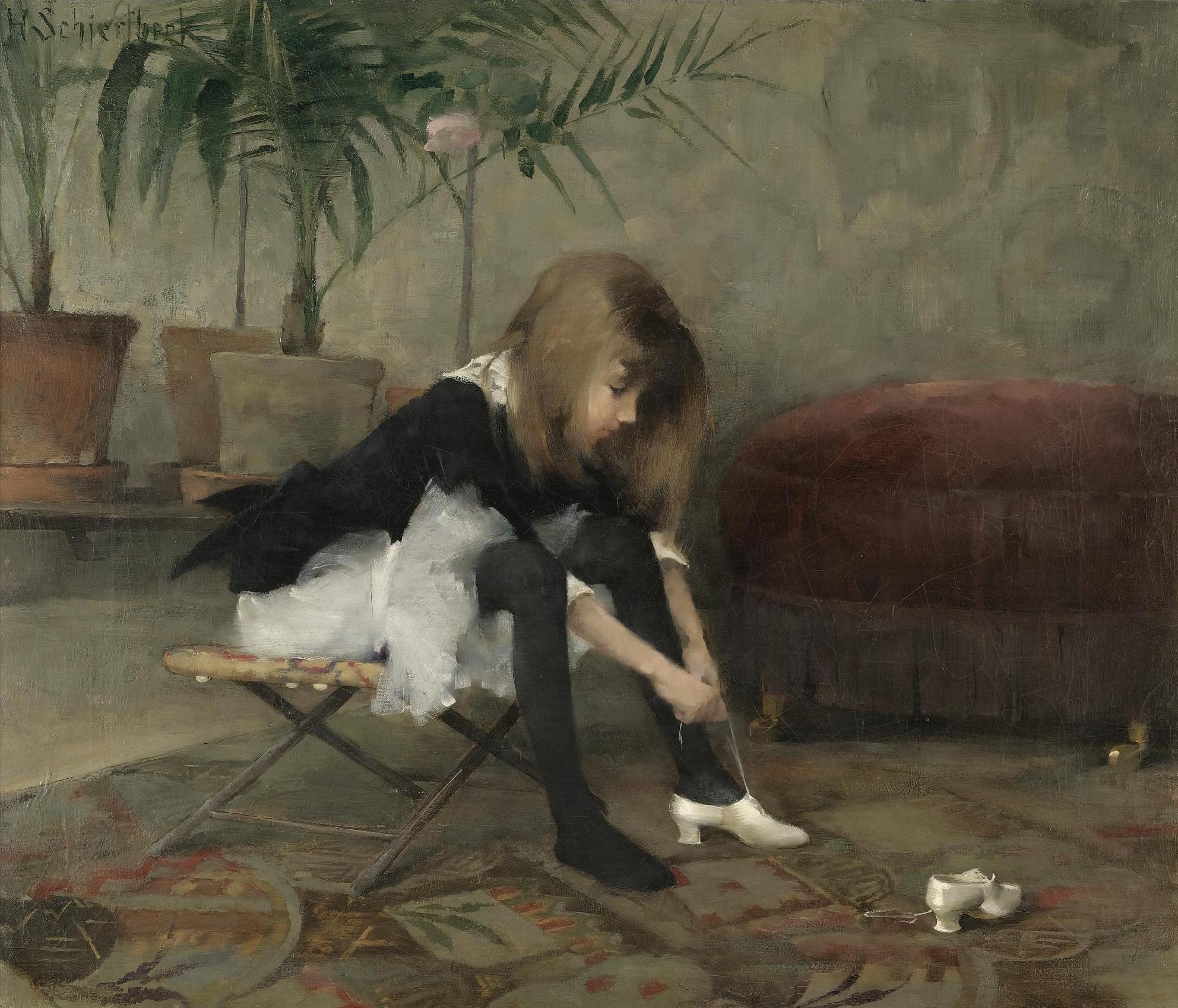 Dansschoenen by Helene Schjerfbeck - 1882 - 55 x 64.5 cm 