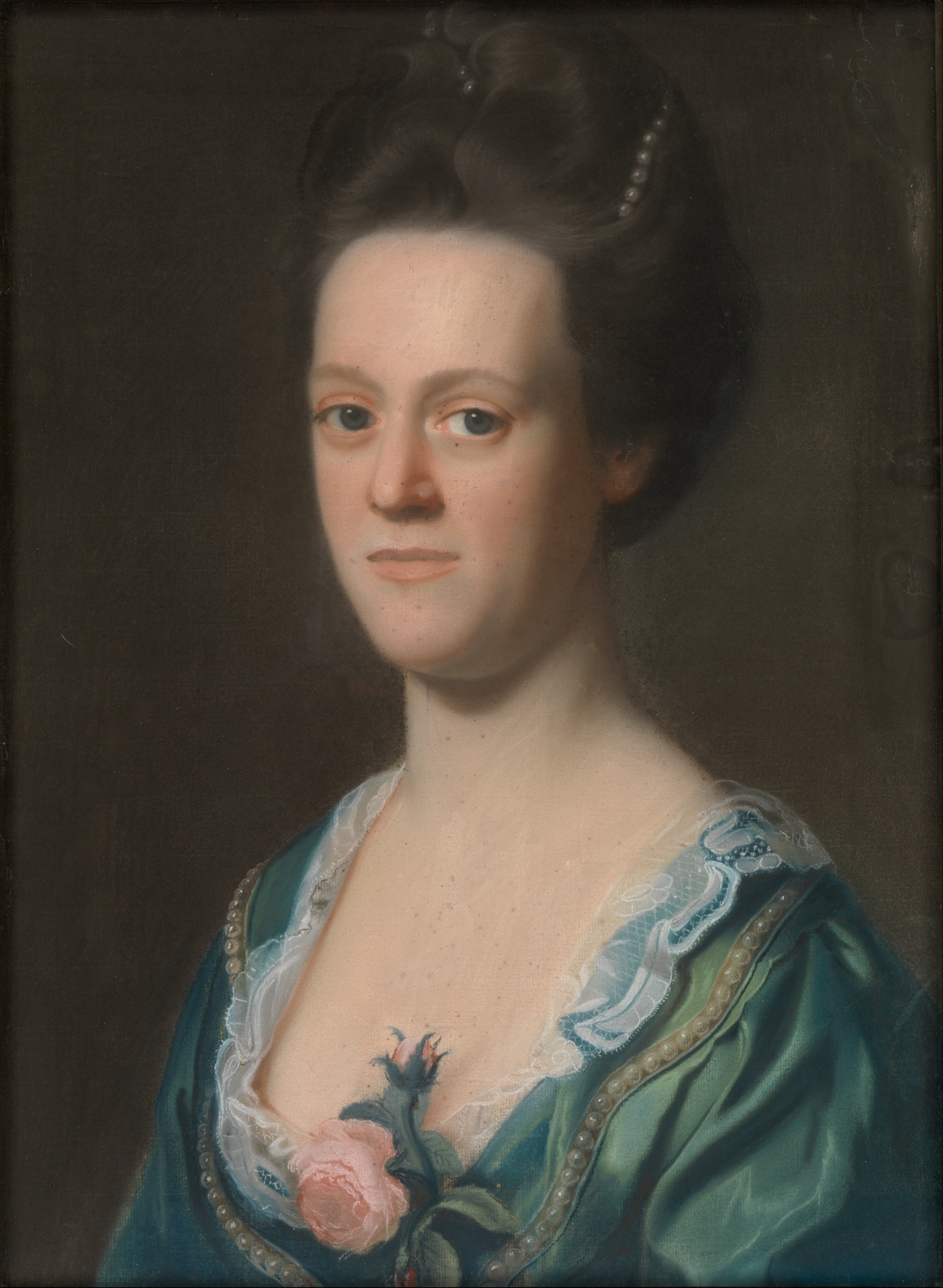 伊丽莎白·格林（厄本纳泽尔·斯托尔二世夫人） by 约翰·辛格尔顿 科普利 - ca. 1767 - 60.6 x 44.8 cm 