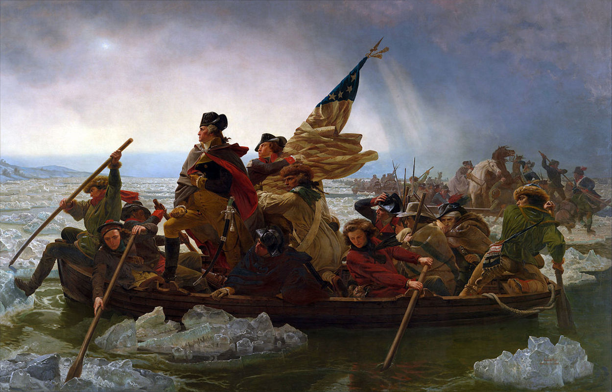 Waszyngton Przeprawia się przez Rzekę Delaware by Emanuel Leutze - 1851 - 378,5 x 647,7 cm 