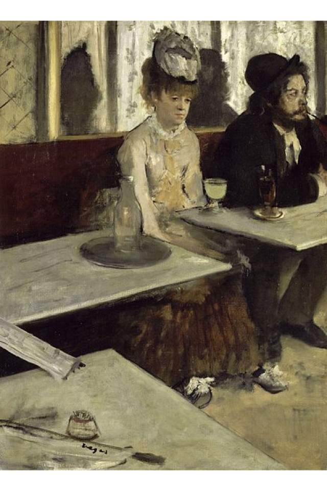 Absinthe Drinker by Edgar Degas - 1875-176 - 92 x 68 cm Musée d'Orsay