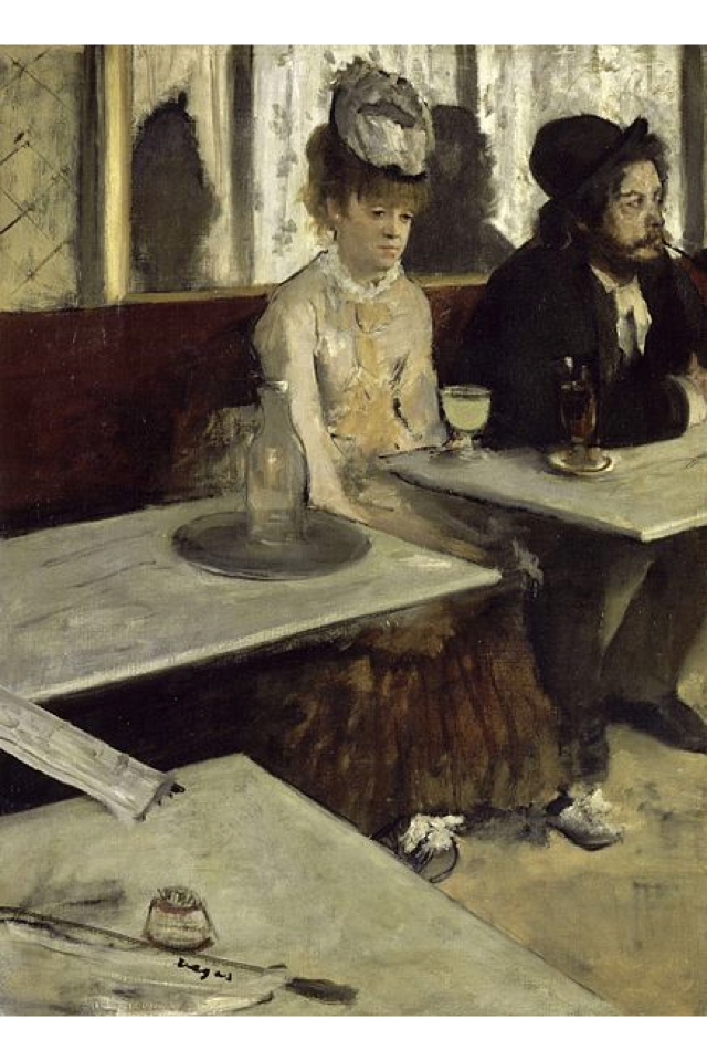 Buveur d'absinthe by Edgar Degas - 1875-1876 - 92 x 68 cm Musée d'Orsay