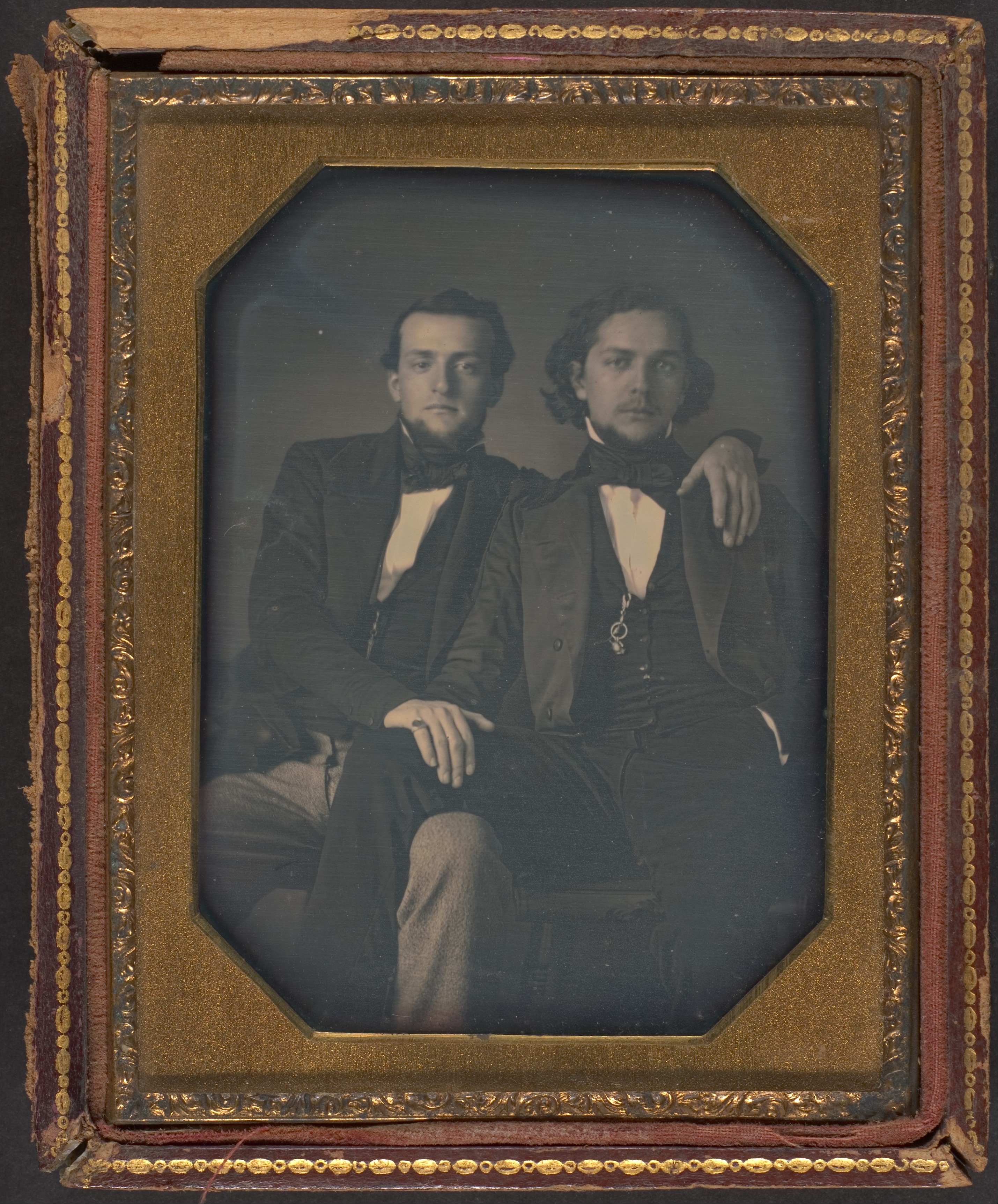 两个年轻男人 by 未知艺术家  - 大约1850年 - - 