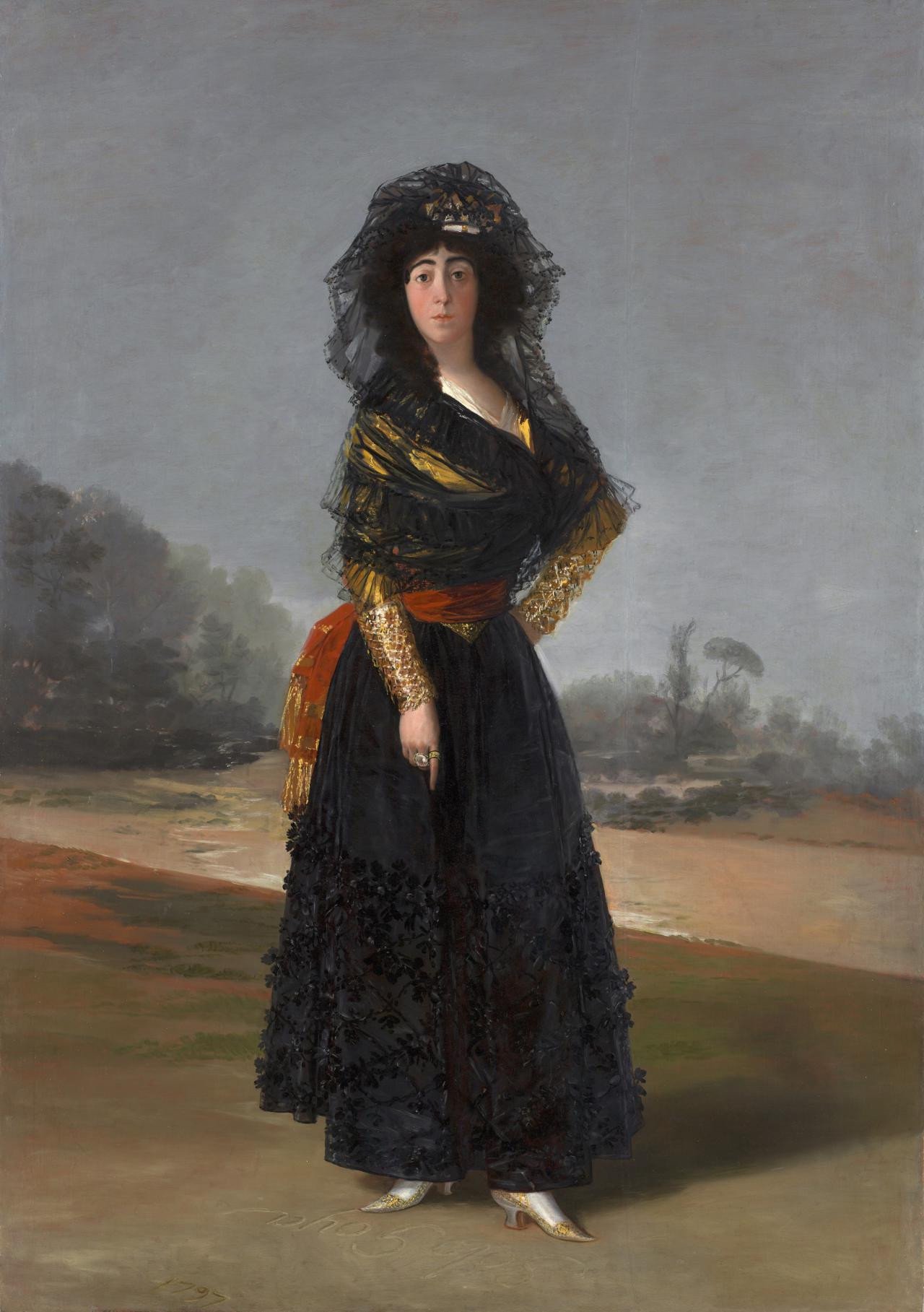 阿尔巴公爵夫人 by 弗朗西斯科· 戈雅 - 1797 - 210 x 148 cm 西班牙协会博物馆和图书馆