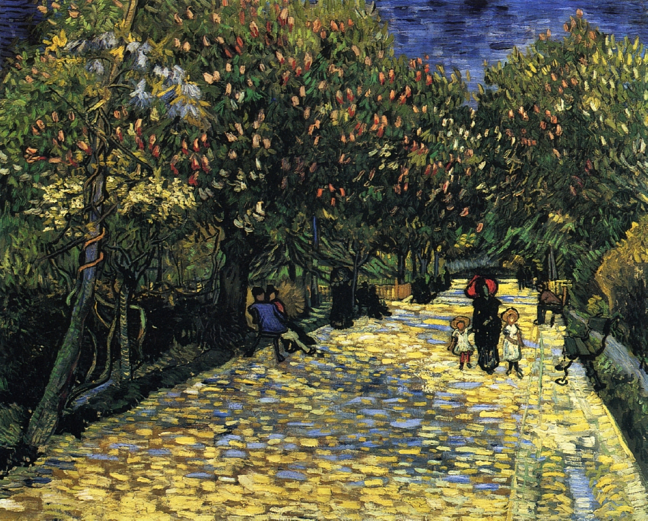 南法阿爾勒公園裡的赤栗 by Vincent van Gogh - 1889 - 72.5 x 92.0 cm 