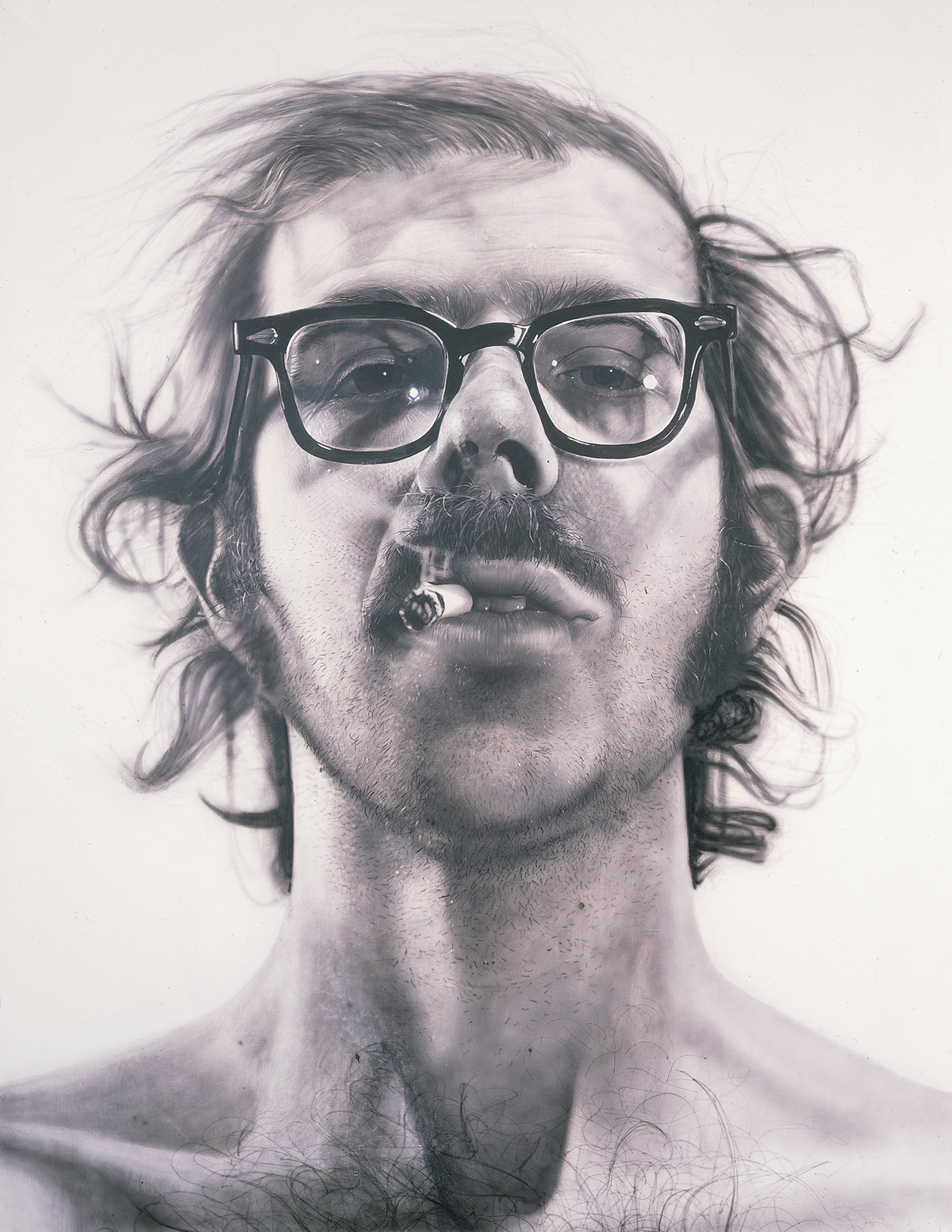 Velký autoportrét by Chuck Close - 1967-68 - 107,5 × 83,5 × 2 