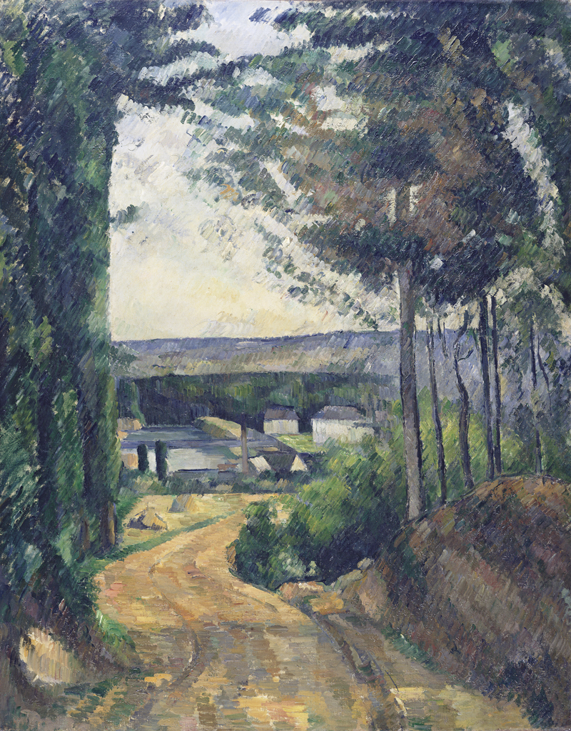 Strada che porta al lago by Paul Cézanne - c. 1888 - 92 x 75 cm Kröller-Müller Museum