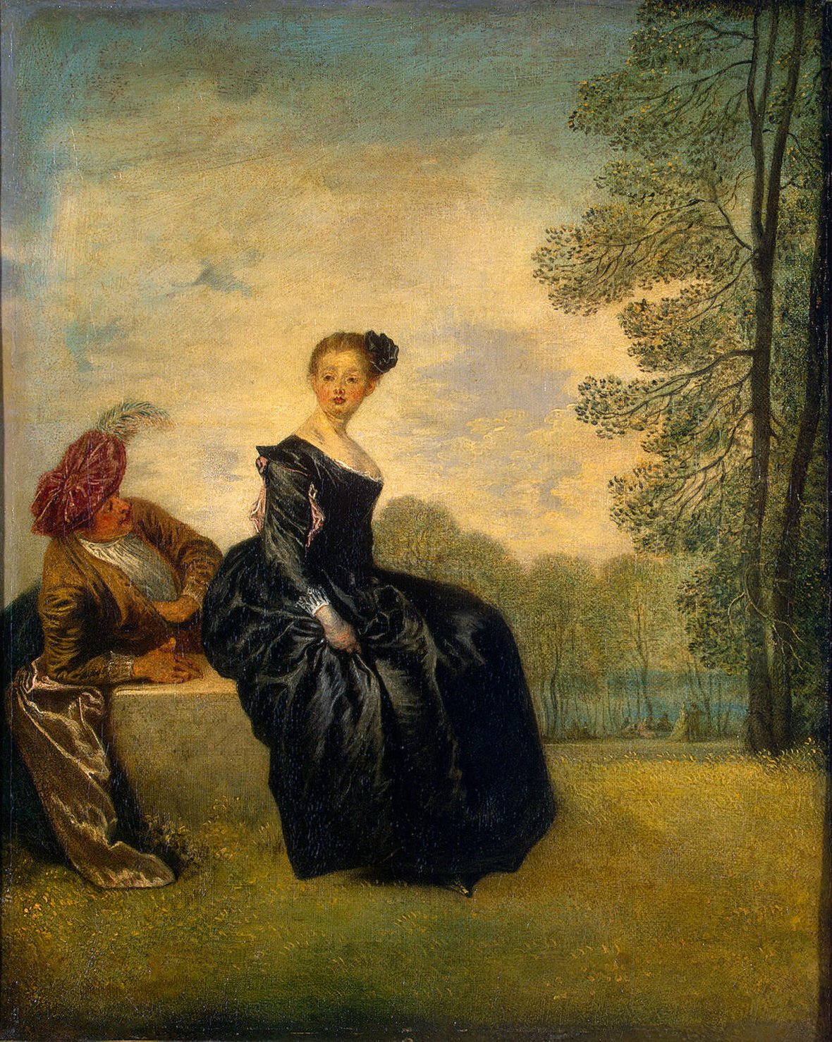 A Rapariga Caprichosa by Antoine Watteau - c. 1718 - 42 x 134 cm 