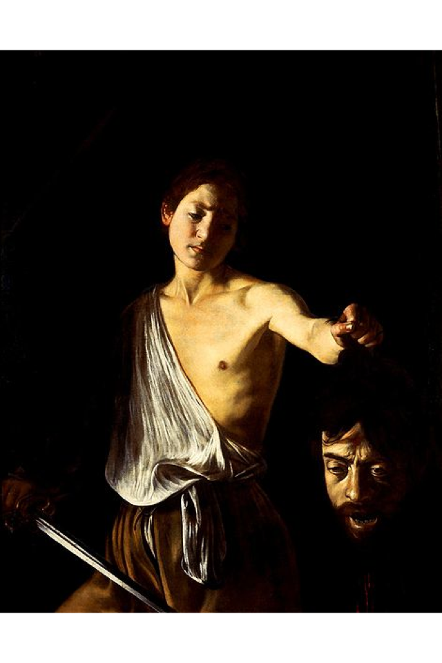 Dawid z głową Goliata by  Caravaggio - 1609-1610 - 125 x 100 cm 