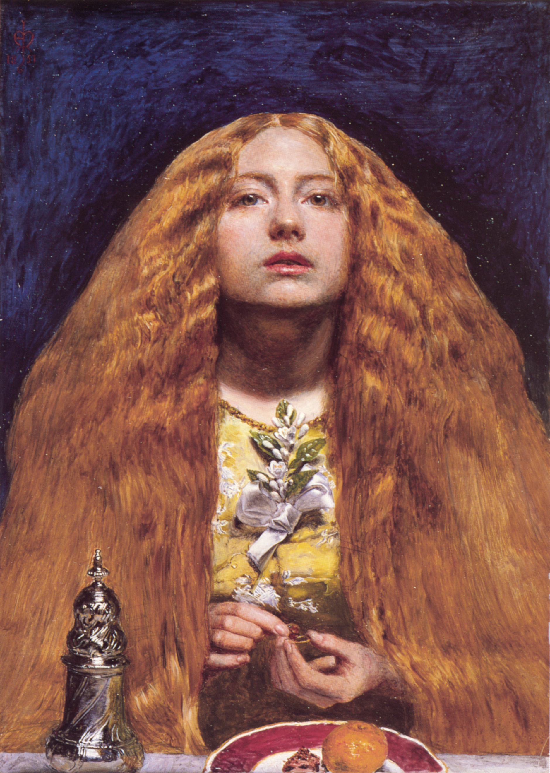 La dama de honor by John Everett Millais - 1851 - 20.3 x 27.9 cm Museo Fitzwilliam