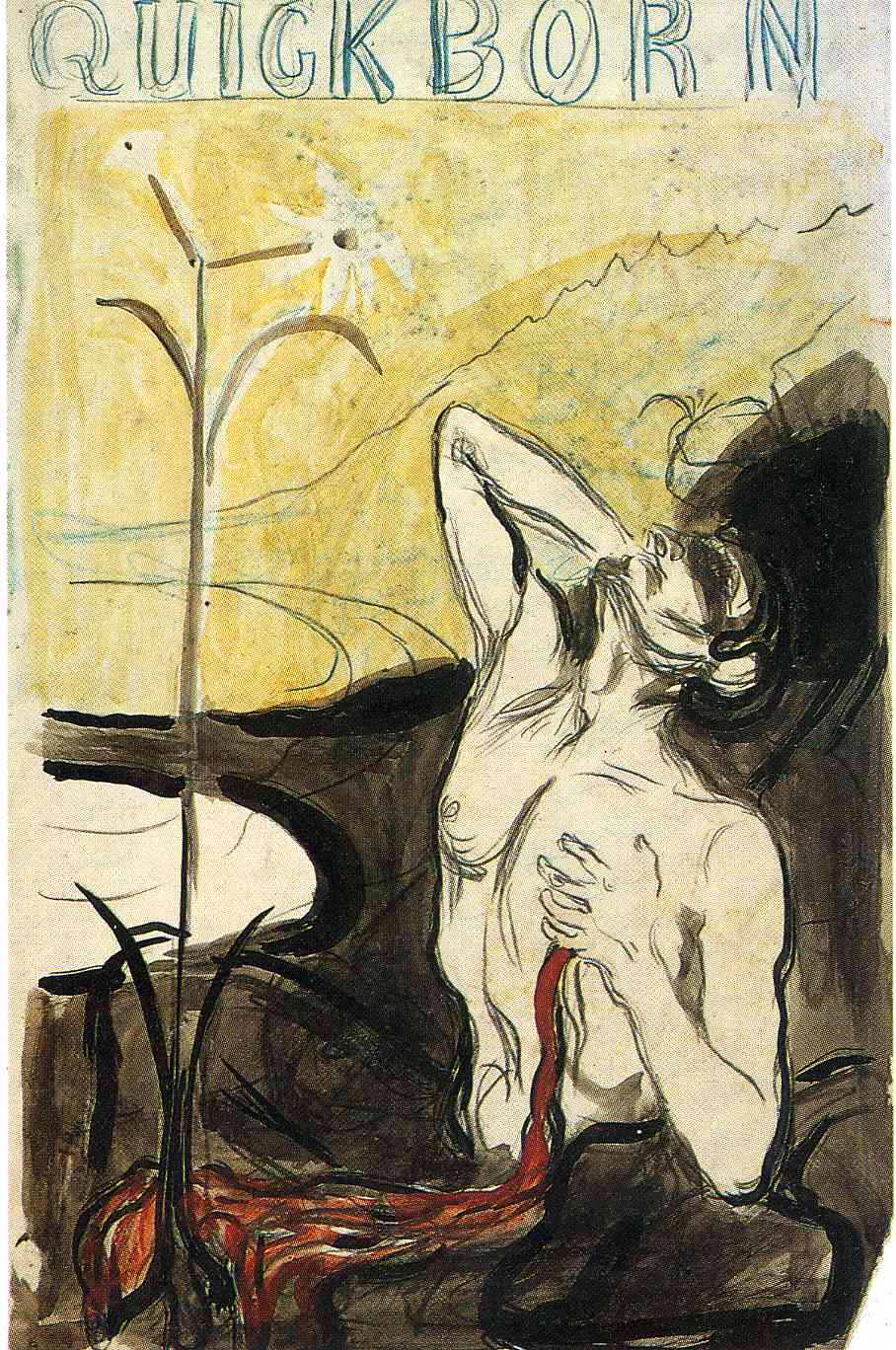 The Flower of Pain by Edvard Munch - 1897 -  50 x 43 cm Munch Museum