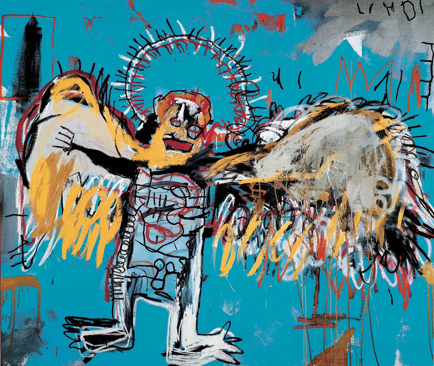 Ohne Titel (Gefallener Engel) by Jean-Michel Basquiat - 1981 - 66 x 78 in. Private Sammlung
