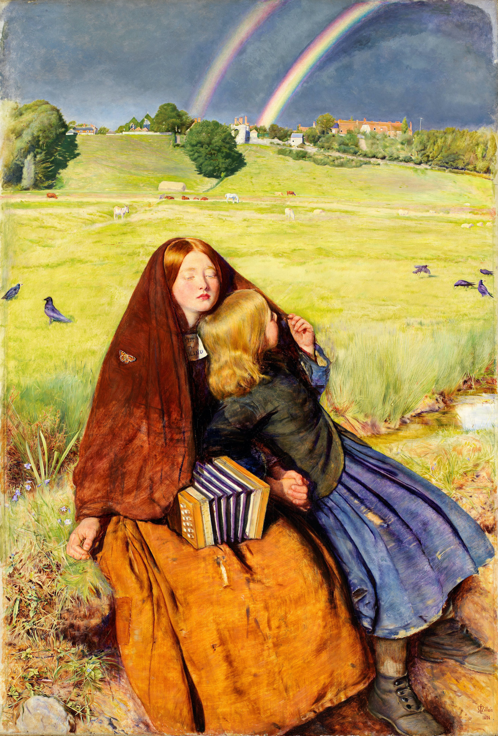 Het Blinde Meisje by John Everett Millais - 1856 - 62.2 x 82.6 cm 