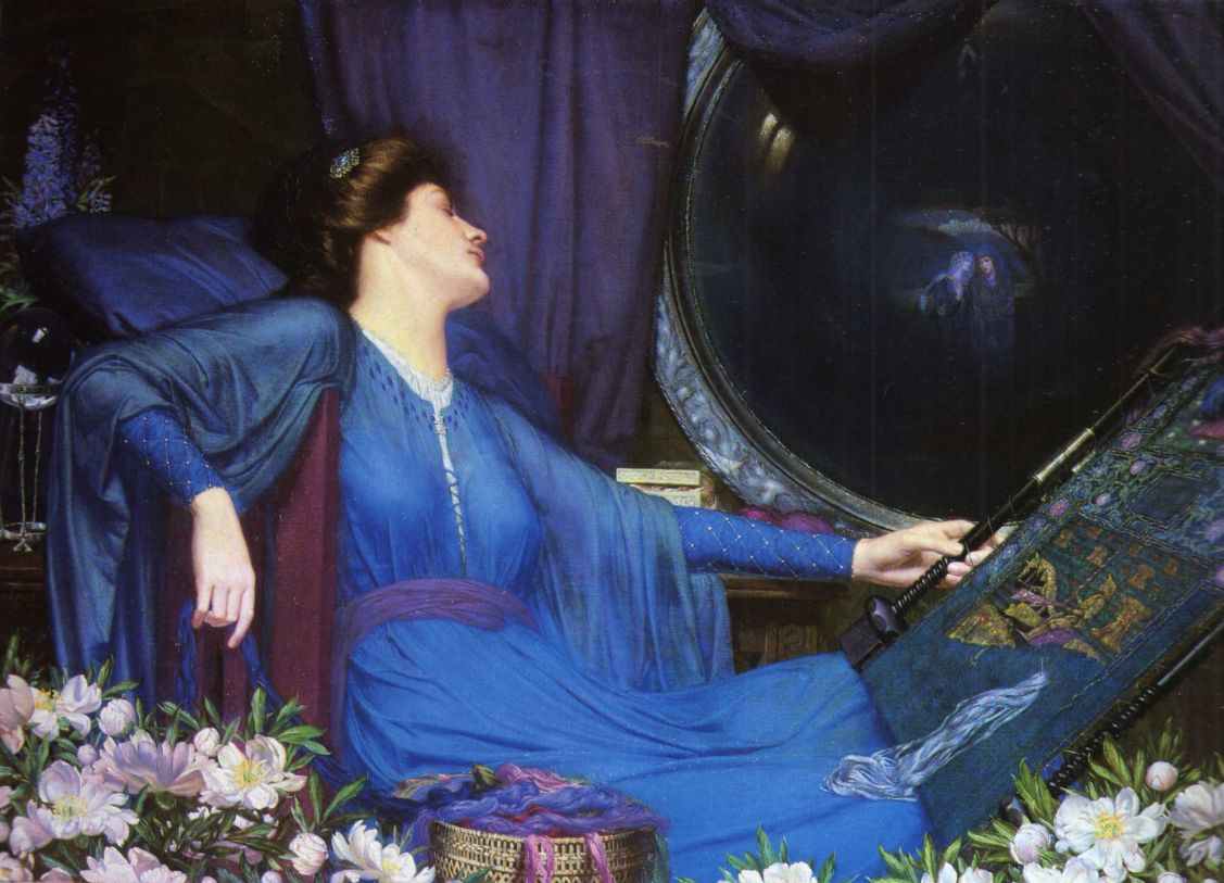 Les ténèbres me rendent presque malade a dit la Dame de Shallot by Sidney Harold Meteyard - 1913 - 30 x 45 inches collection privée