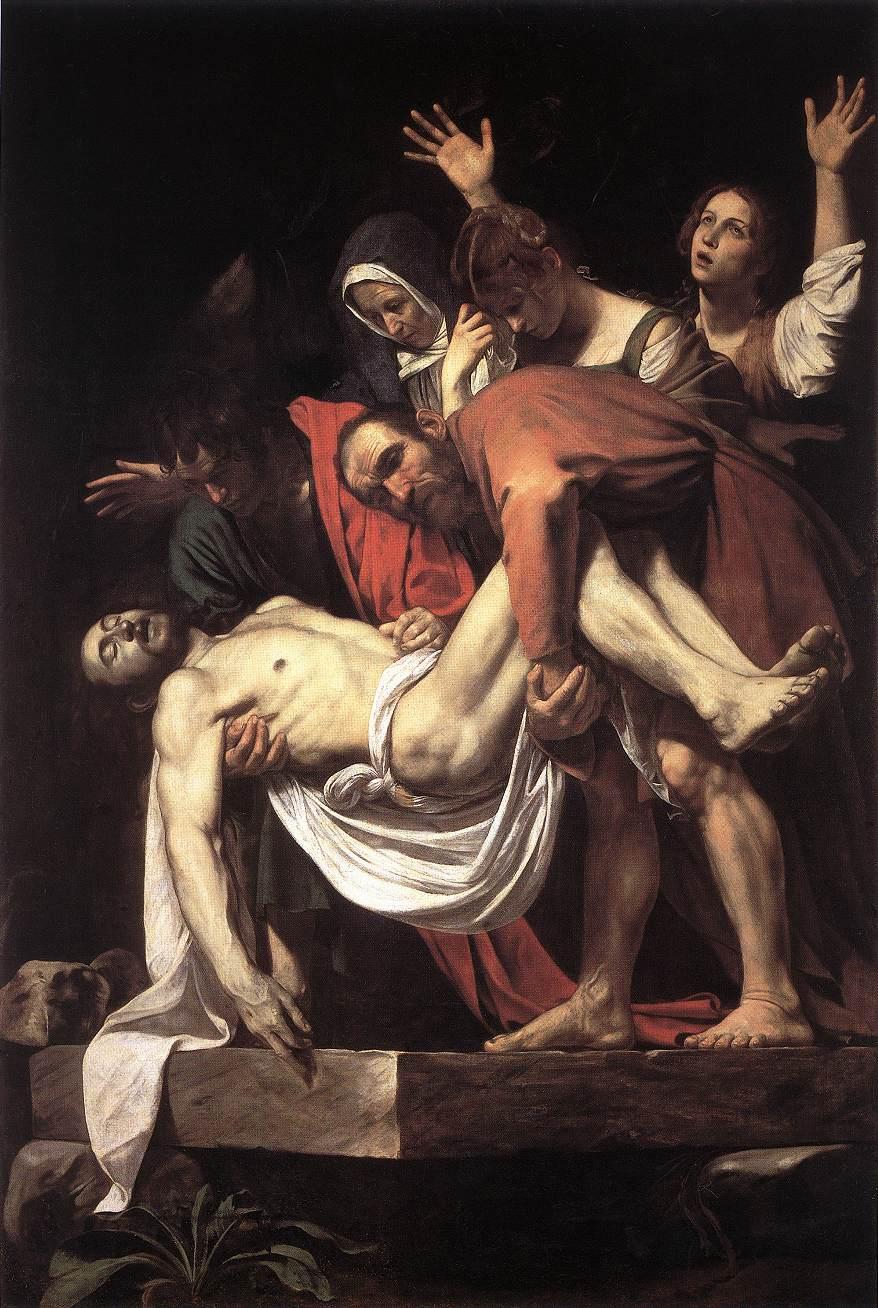 The Entombment of Christ by  Caravaggio - 1603 - 300 cm × 203 cm Musei Vaticani