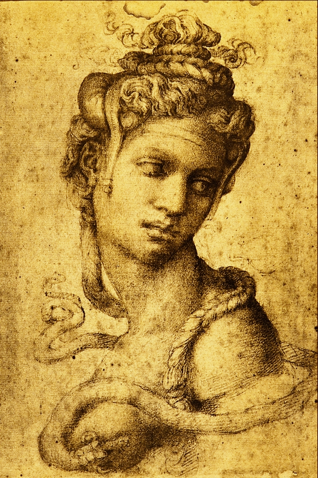Cleopatra by  Michelangelo - no date -  35.5 x 25 cm Casa Buonarrotti