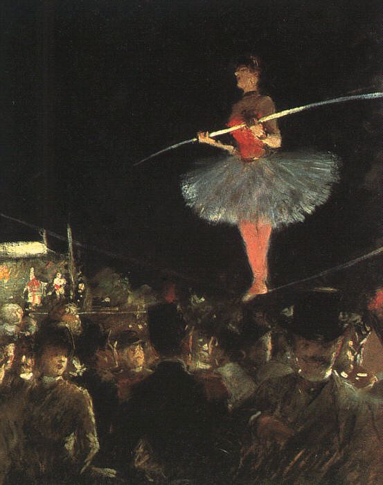 Chodząca po linie by Jean-Louis Forain - 1895 - 46,2 x 38,2 cm 