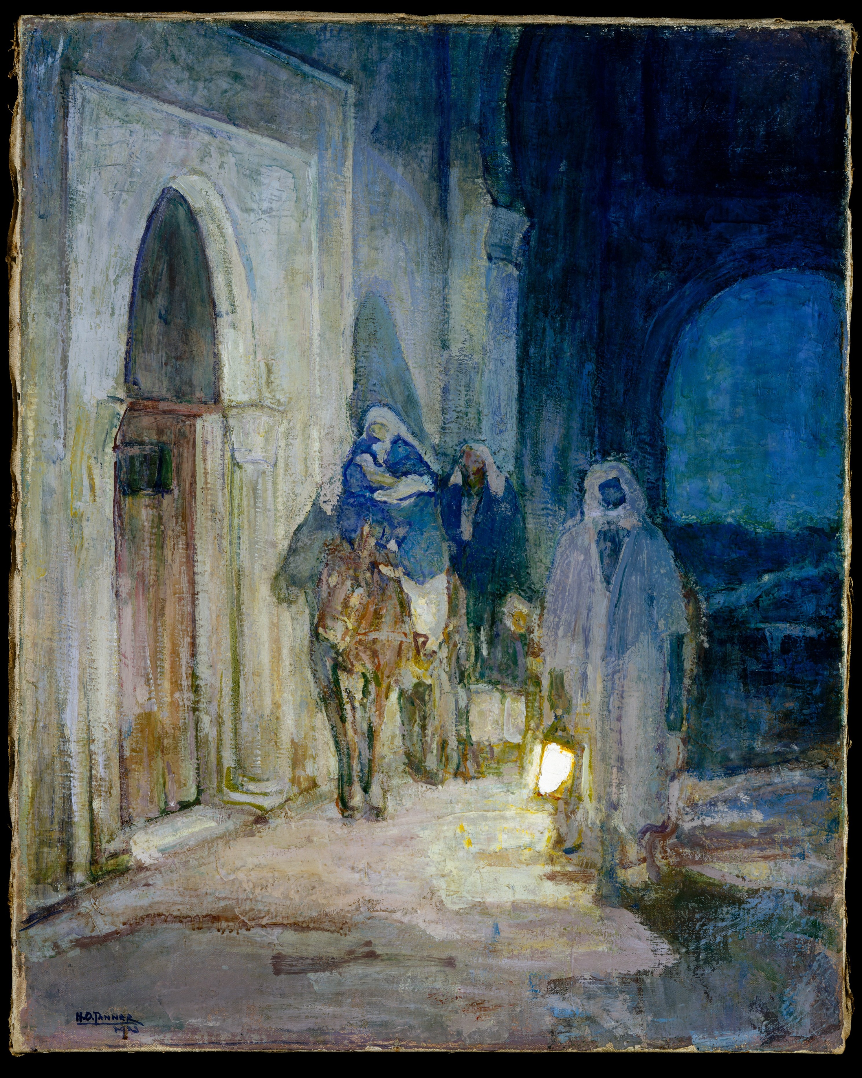 Fuga in Egitto  by Henry Ossawa Tanner - 1923 - 73.7 × 66 cm 