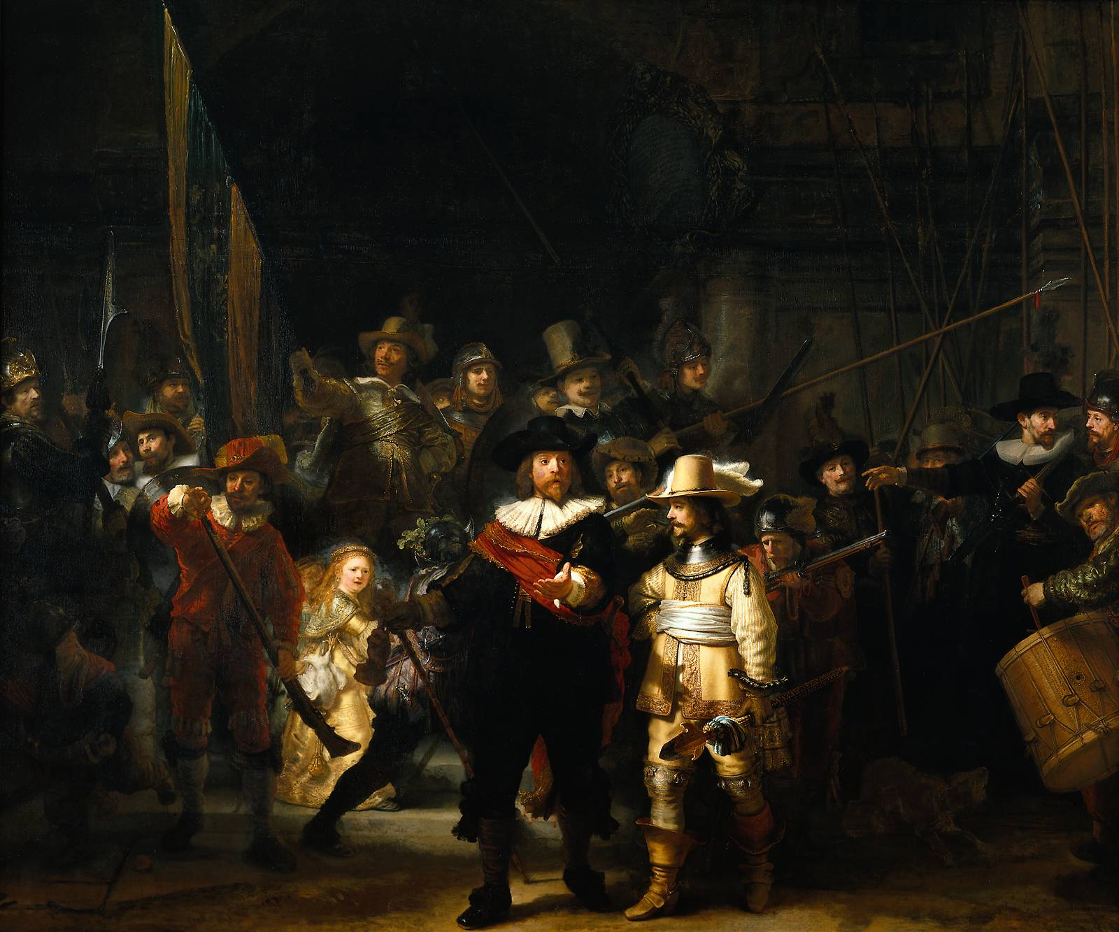 The Night Watch by Rembrandt van Rijn - 1642 - 363 cm × 437 cm Rijksmuseum