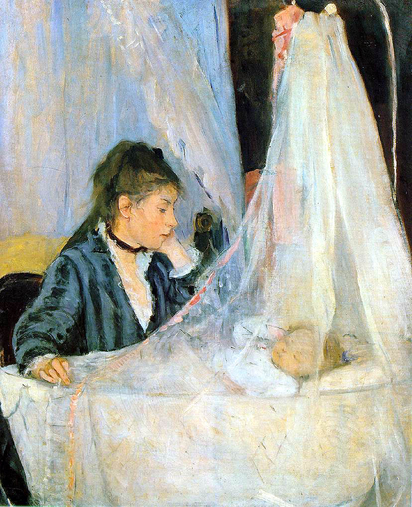 The Cradle by Berthe Morisot - 1872 - 92 cm x 63 cm Musée d'Orsay