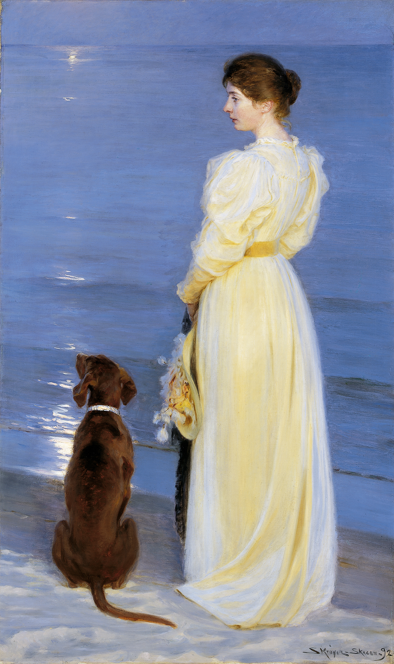 斯卡恩的夏日傍晚 by P.S. Krøyer - 1892 - 206 x 123 cm 