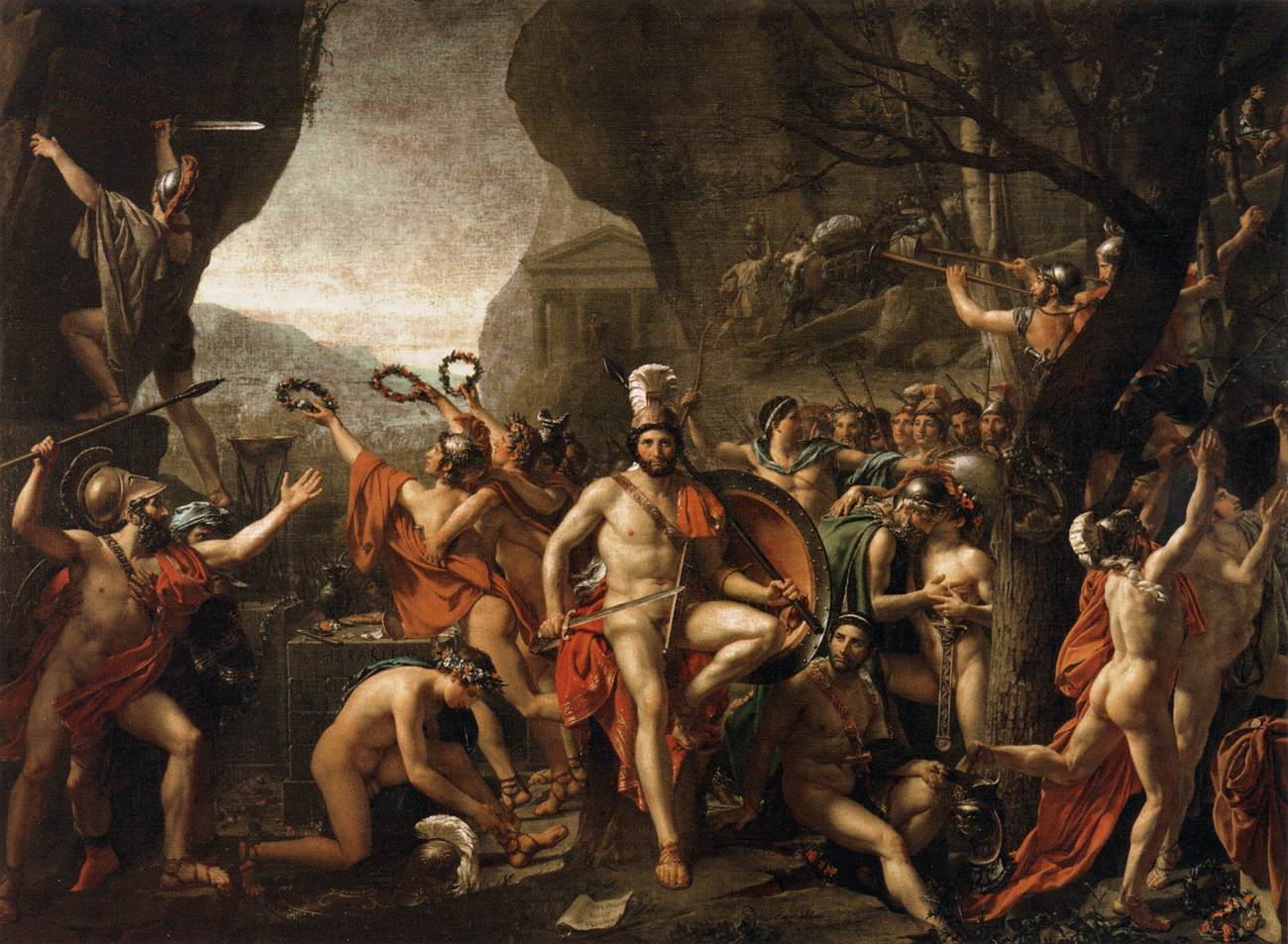 Leonidas in Thermopylae by Jacques-Louis David - 1814 - 395 x 531 cm 