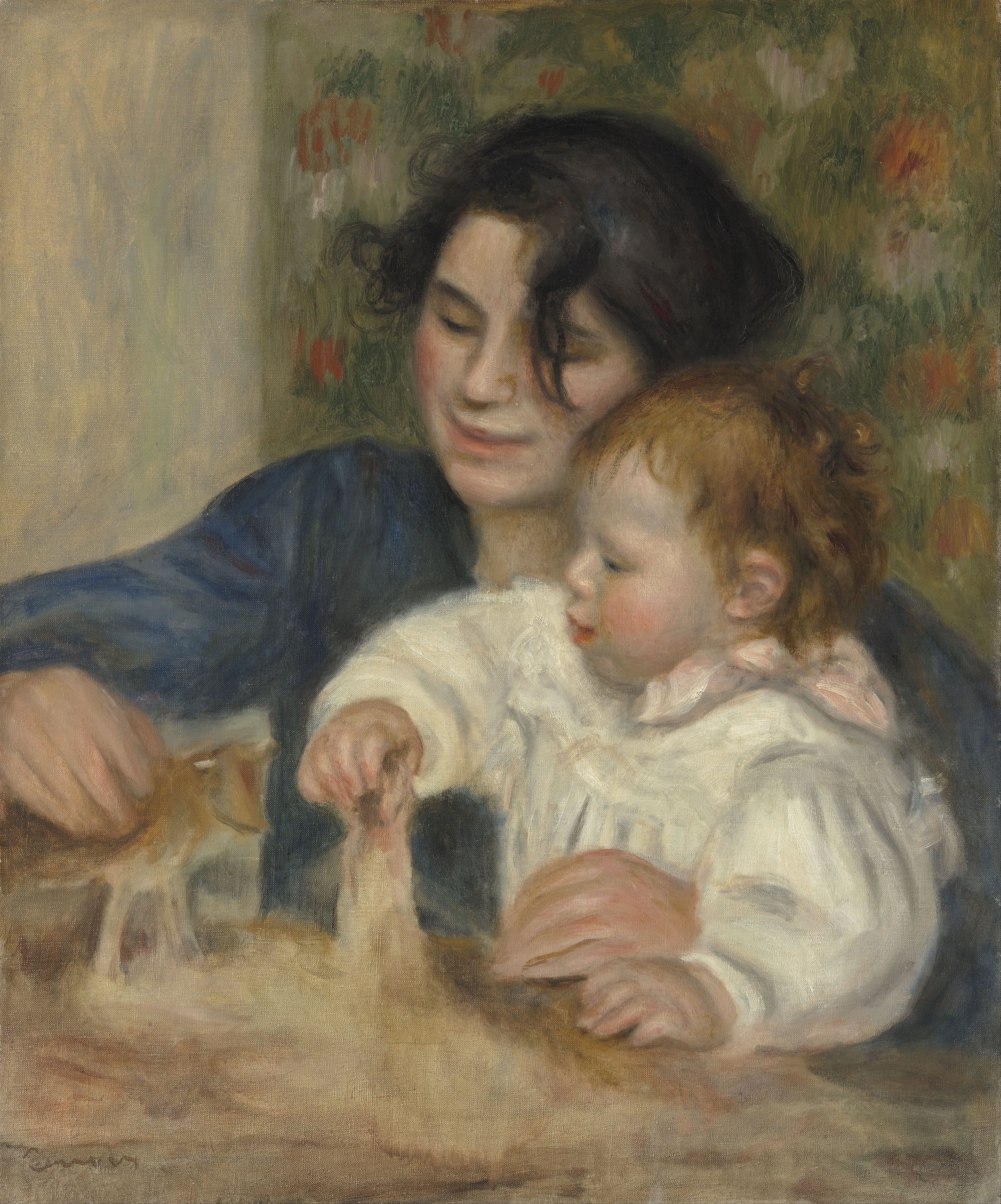 Gabrielle Renard ve Jean by Pierre-Auguste Renoir - 1895-1896 - 65 × 54 cm 
