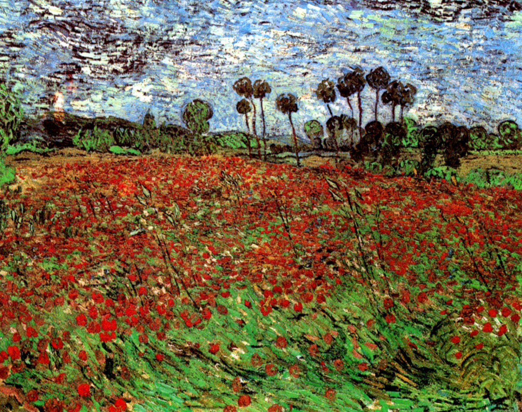 Field with Poppies by Vincent van Gogh - 1890 - 91.5 x 73 cm Van Gogh Museum