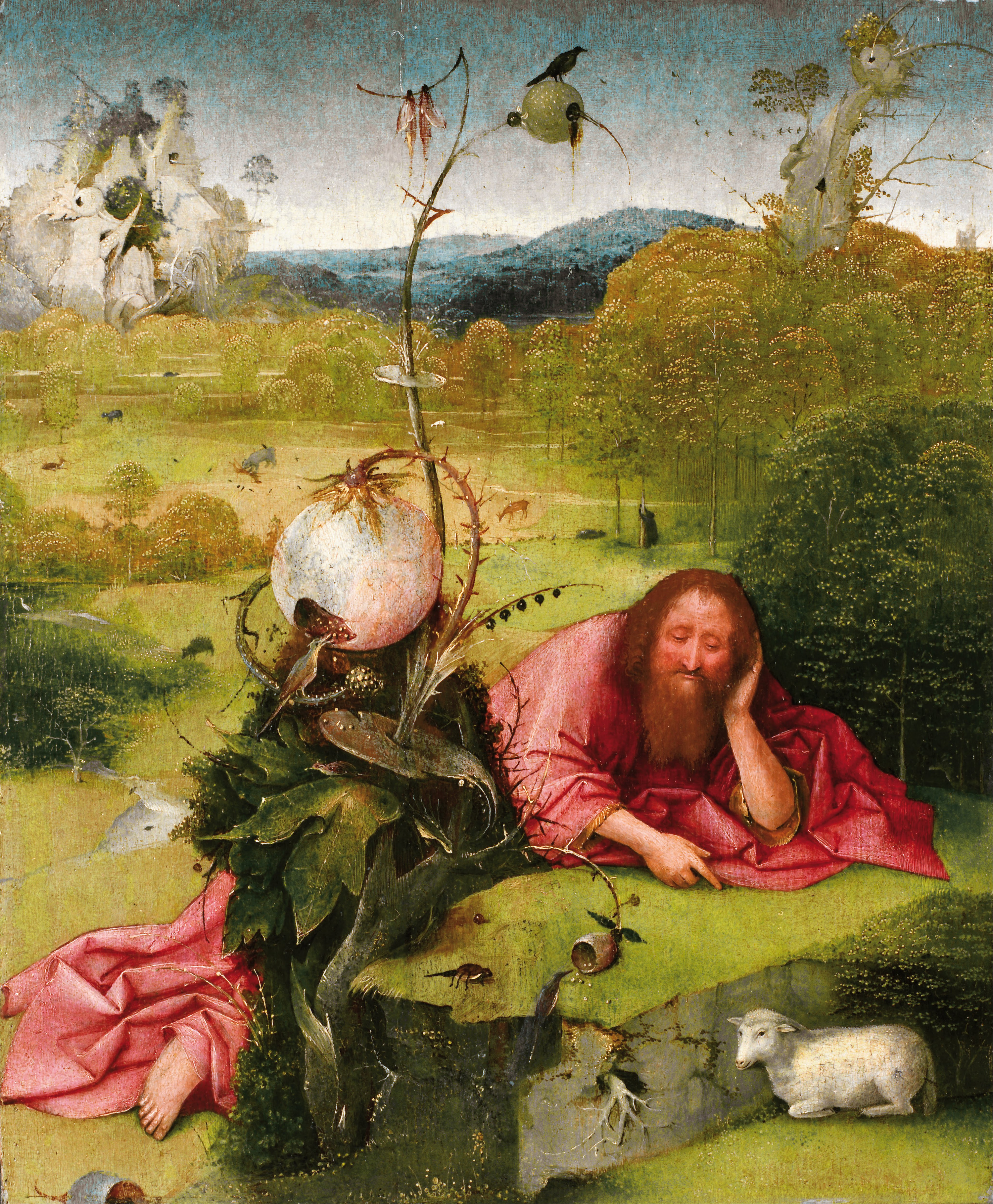 施洗者约翰在荒原 by 霍华德· 派尔 - 1489 - 49 x 40,5 cm 
