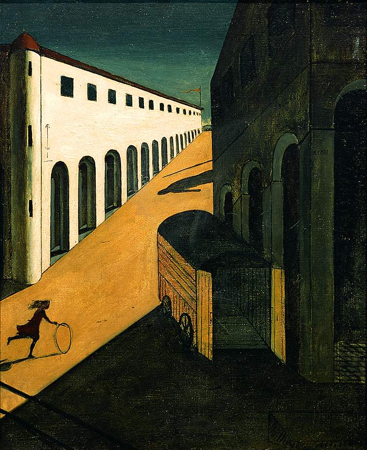 Egy utca rejtélye és melankóliája by Giorgio de Chirico - 1914 - 85 x 69 cm 