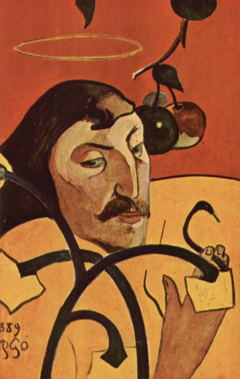 Autorretrato con halo by Paul Gauguin - 1889 - 79.2 × 51.3 cm  National Gallery of Art