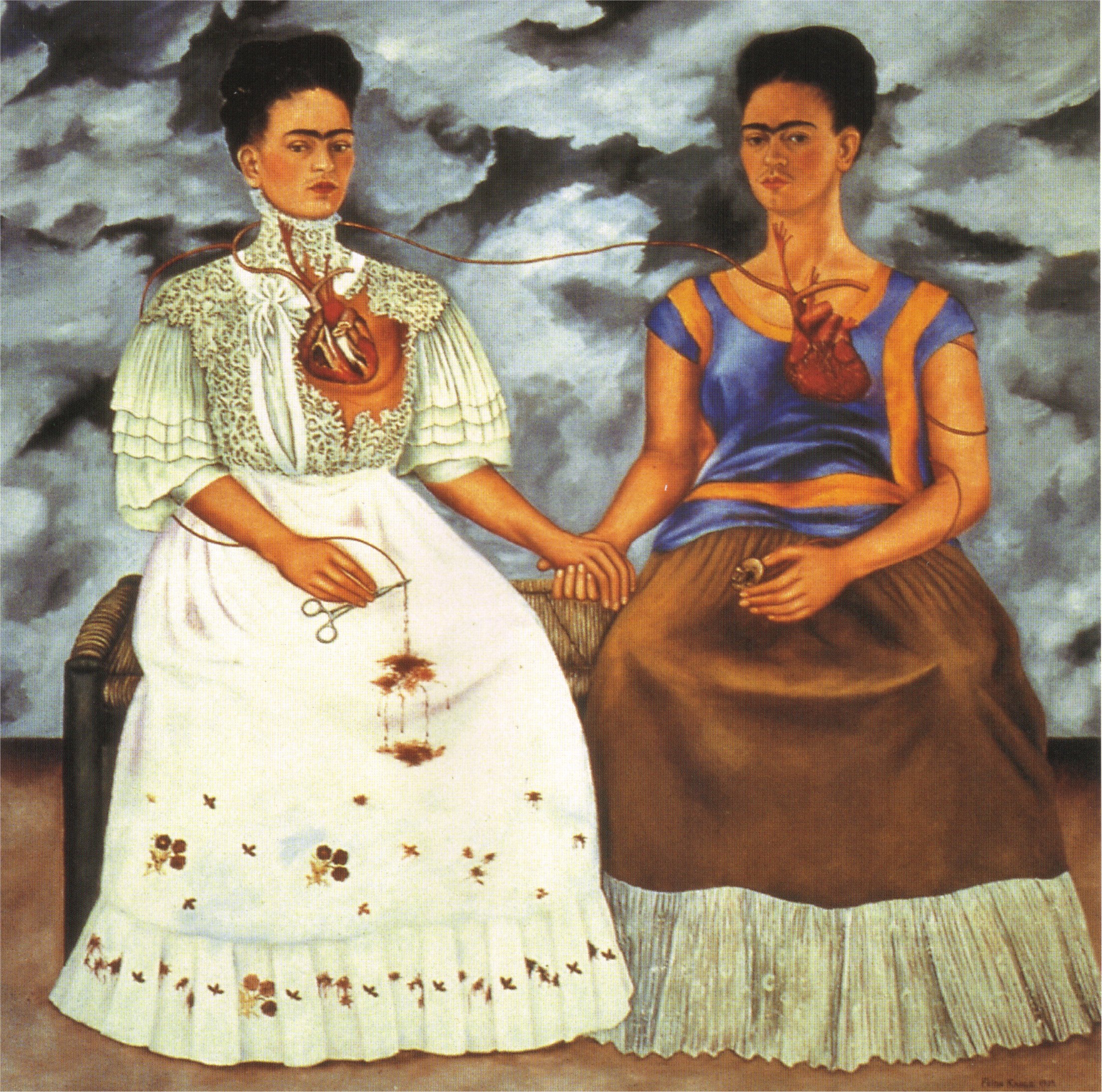 De twee Frida's by Frida Kahlo - 1939 - 173.5 x 173 cm 