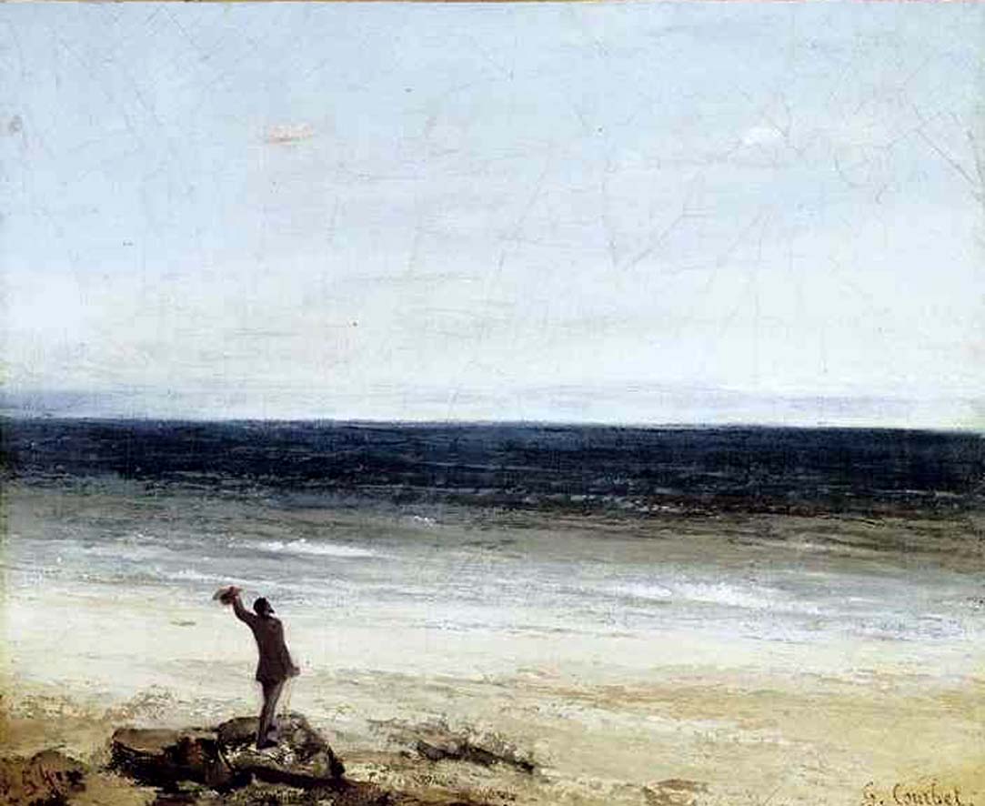 帕拉瓦斯海邊 by 古斯塔夫 庫爾貝 - 1854 - 36 x 46 公分 