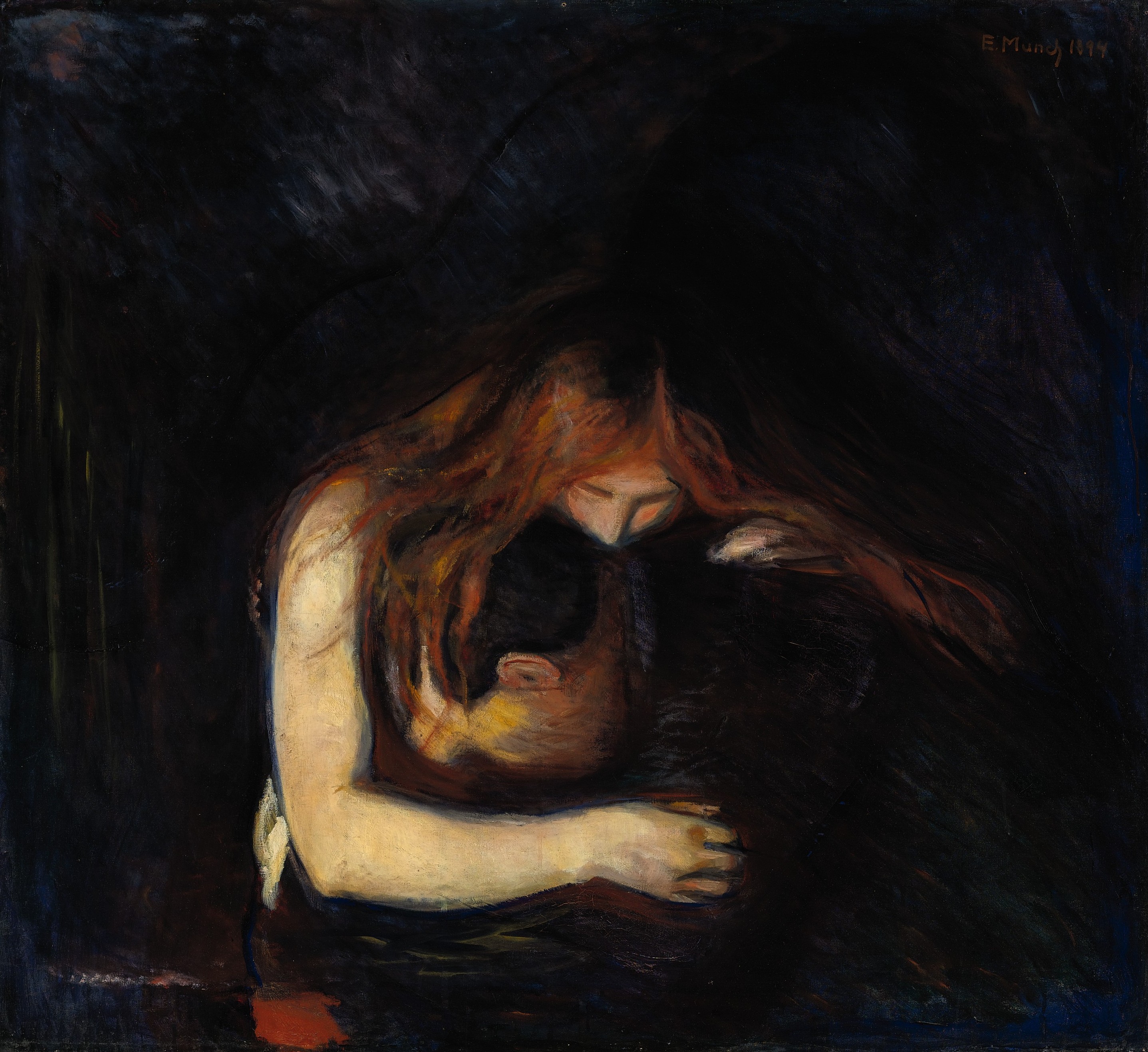 Wampir by Edvard Munch - 1893 r. - 91 x 109 cm 