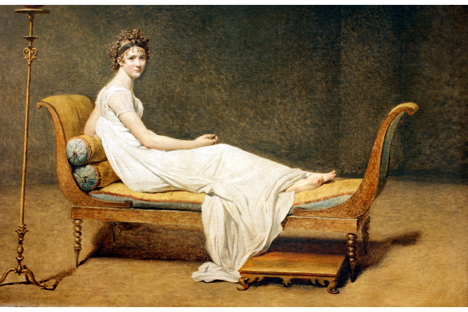 Πορτρέτο της Madame Récamier by Ζακ-Λουί Νταβίντ - περί το 1800 - 173 × 243 εκ. 