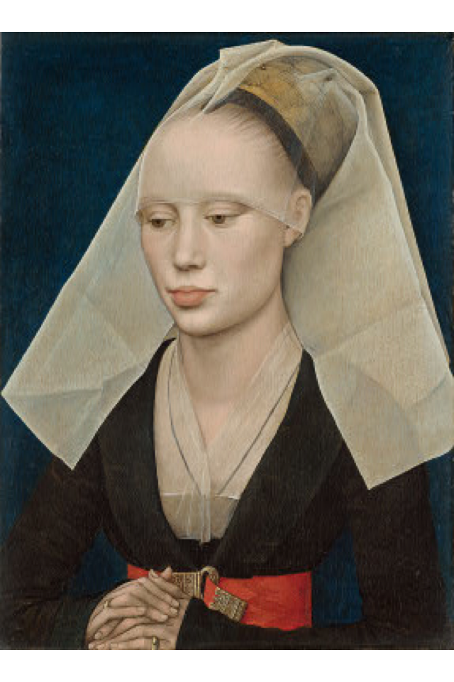 一位女士的肖像画 by 罗吉尔 范·德·维登 - 约 1460 - 34 × 25.5 cm 