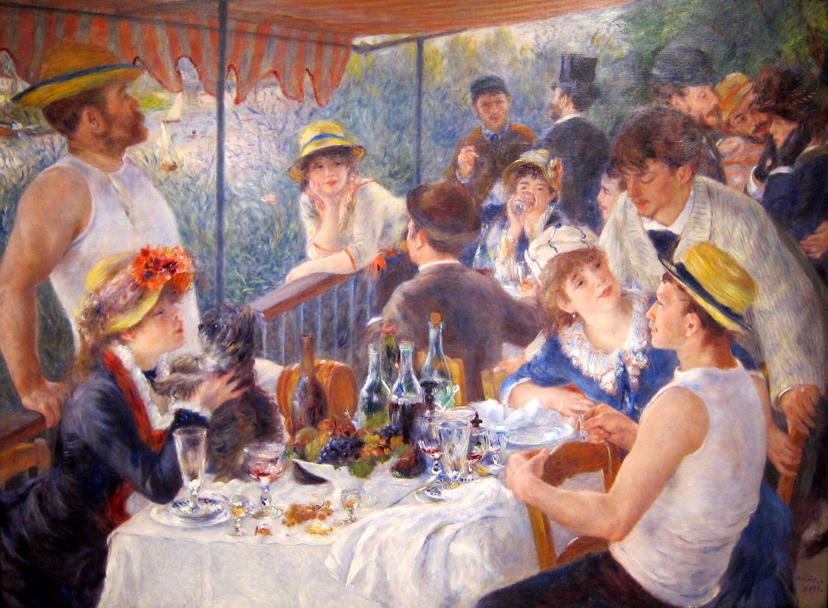 Le Déjeuner des canotiers by Pierre-Auguste Renoir - 1880 - 129.9 × 172.7 cm 