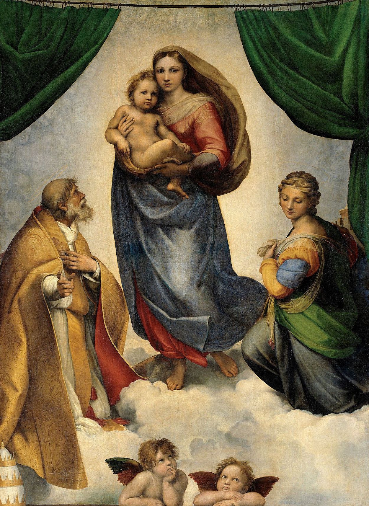 Sistine Madonna by Raphael Santi - 1513–1514 - 265 × 196 cm Staatliche Kunstsammlungen Dresden