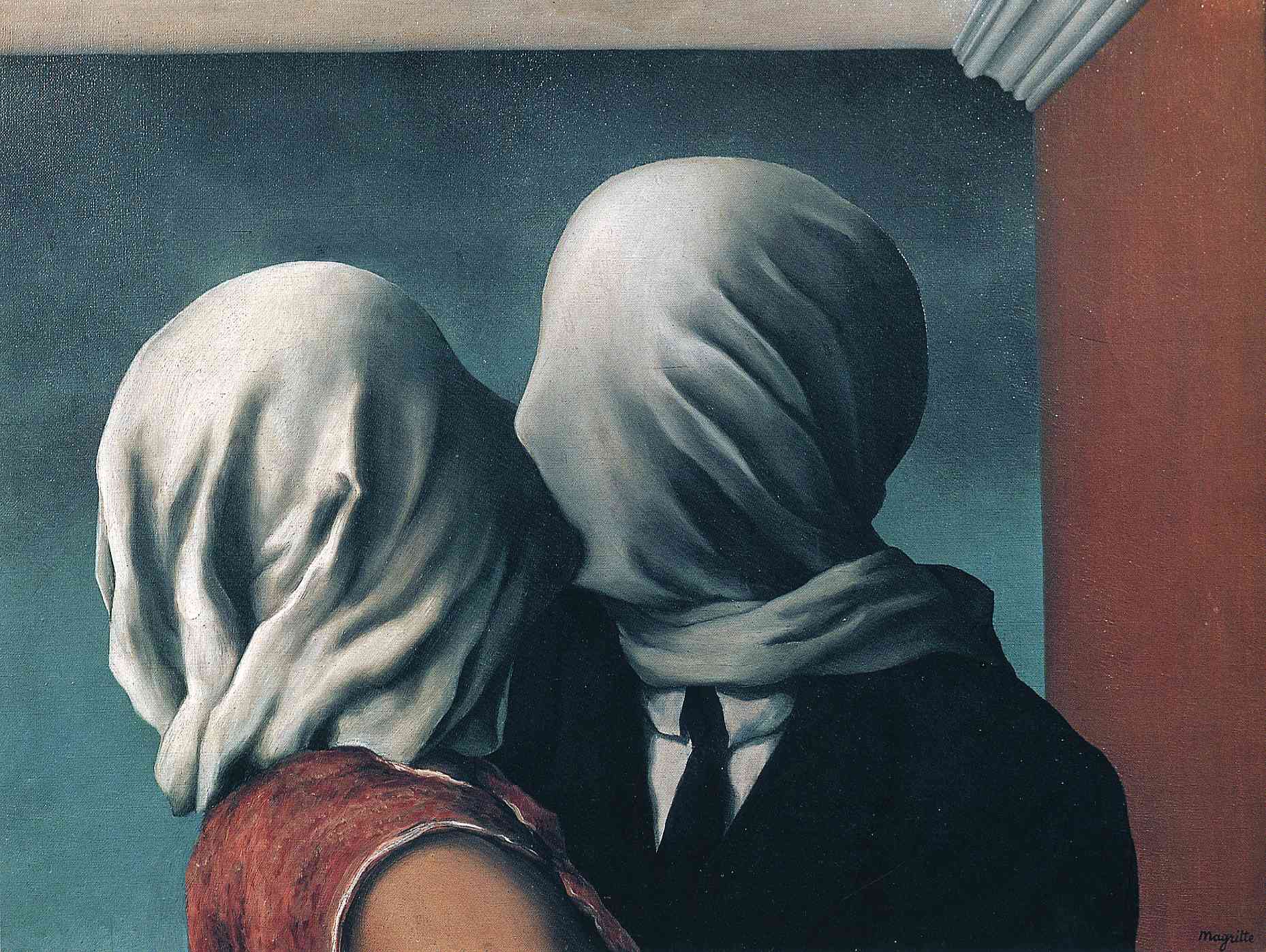The Lovers by René Magritte - 1928 -  54 x 73.4 cm Museum of Modern Art