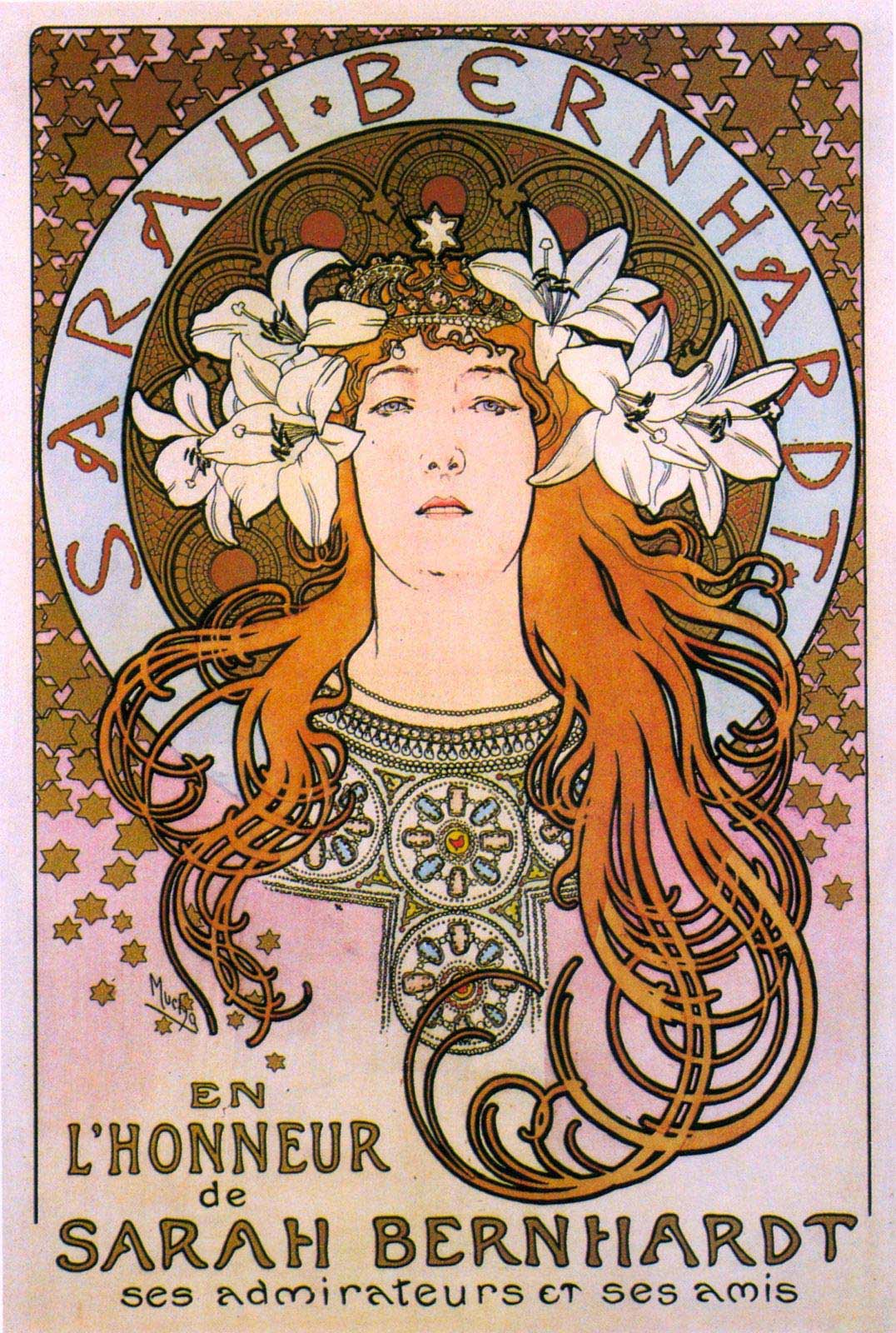 Sarah Bernhardt by Alphonse Mucha - 1896 Colección privada