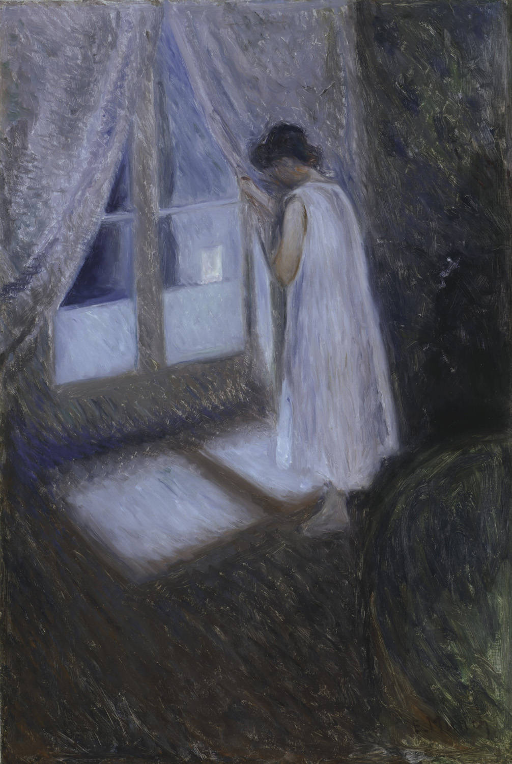 窗前的女孩 by Edvard Munch - 西元1893 - 96.5 x 65.4 公分 