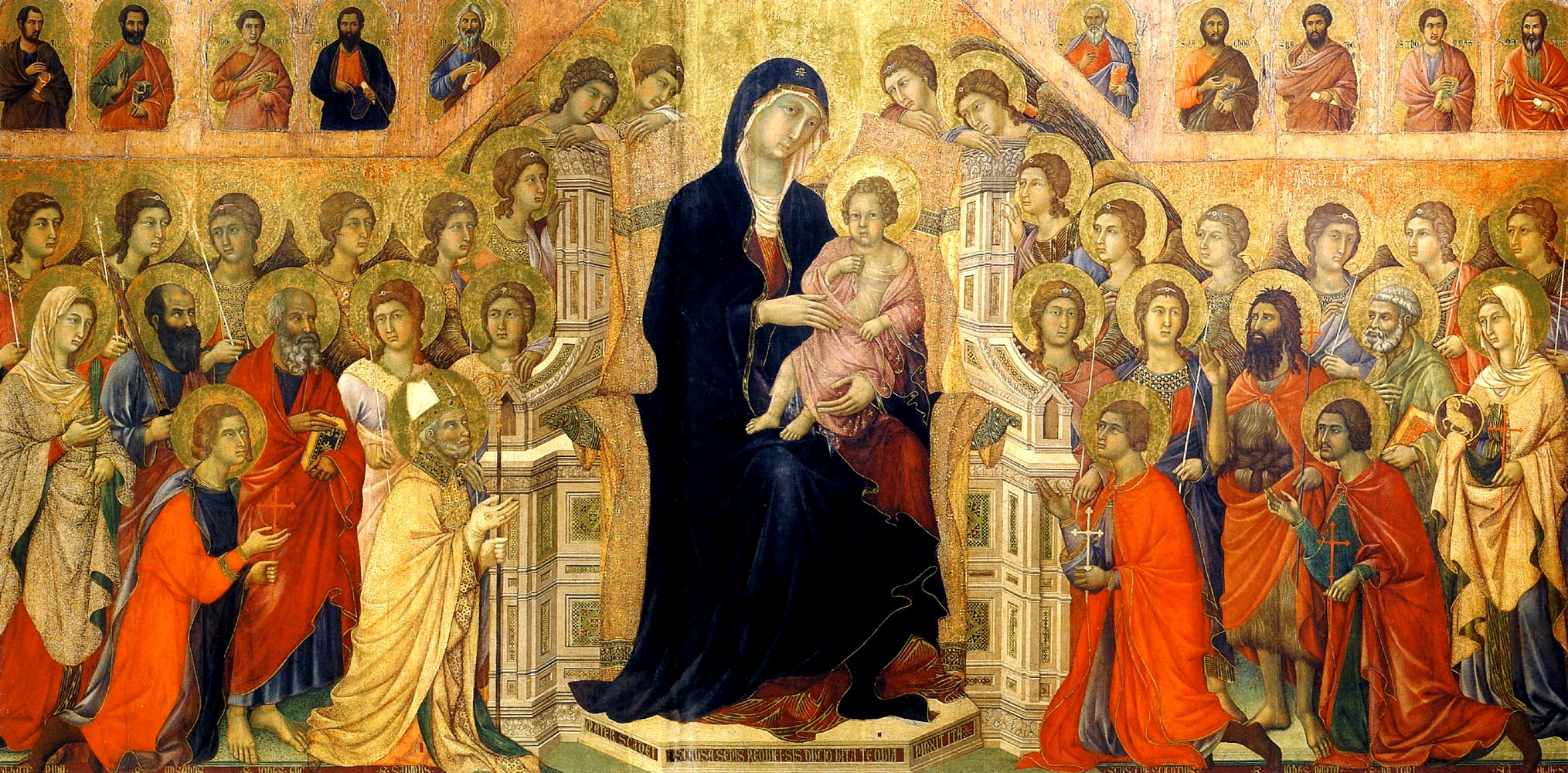Maestà by Duccio di Buoninsegna - 1308–1311 - 213 × 396 cm Museo dell'Opera Metropolitana del Duomo