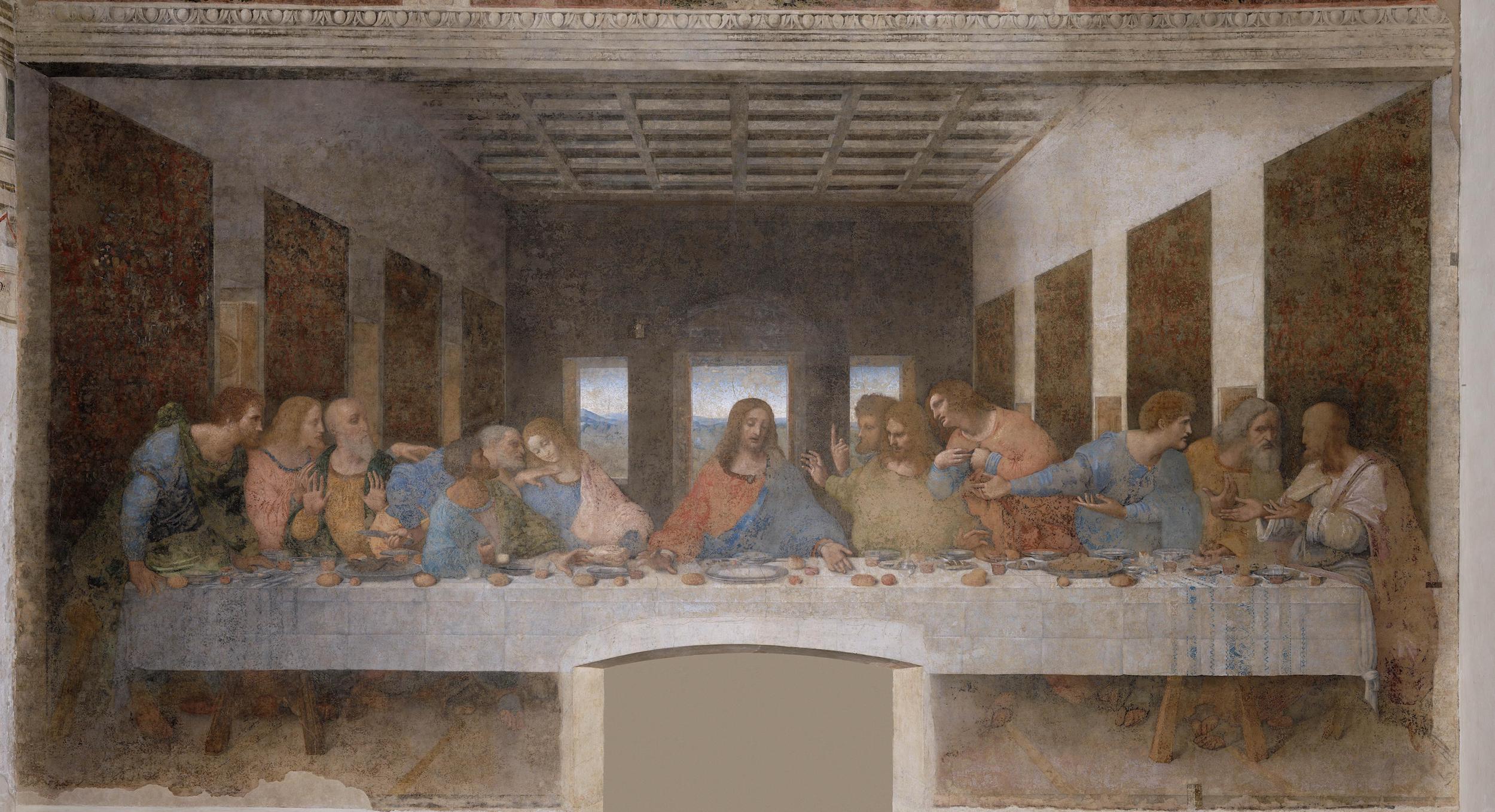 最后的晚餐 by 列奥纳多 ·  达 · 芬奇 - 1495-1498 - 460 x 880 cm 