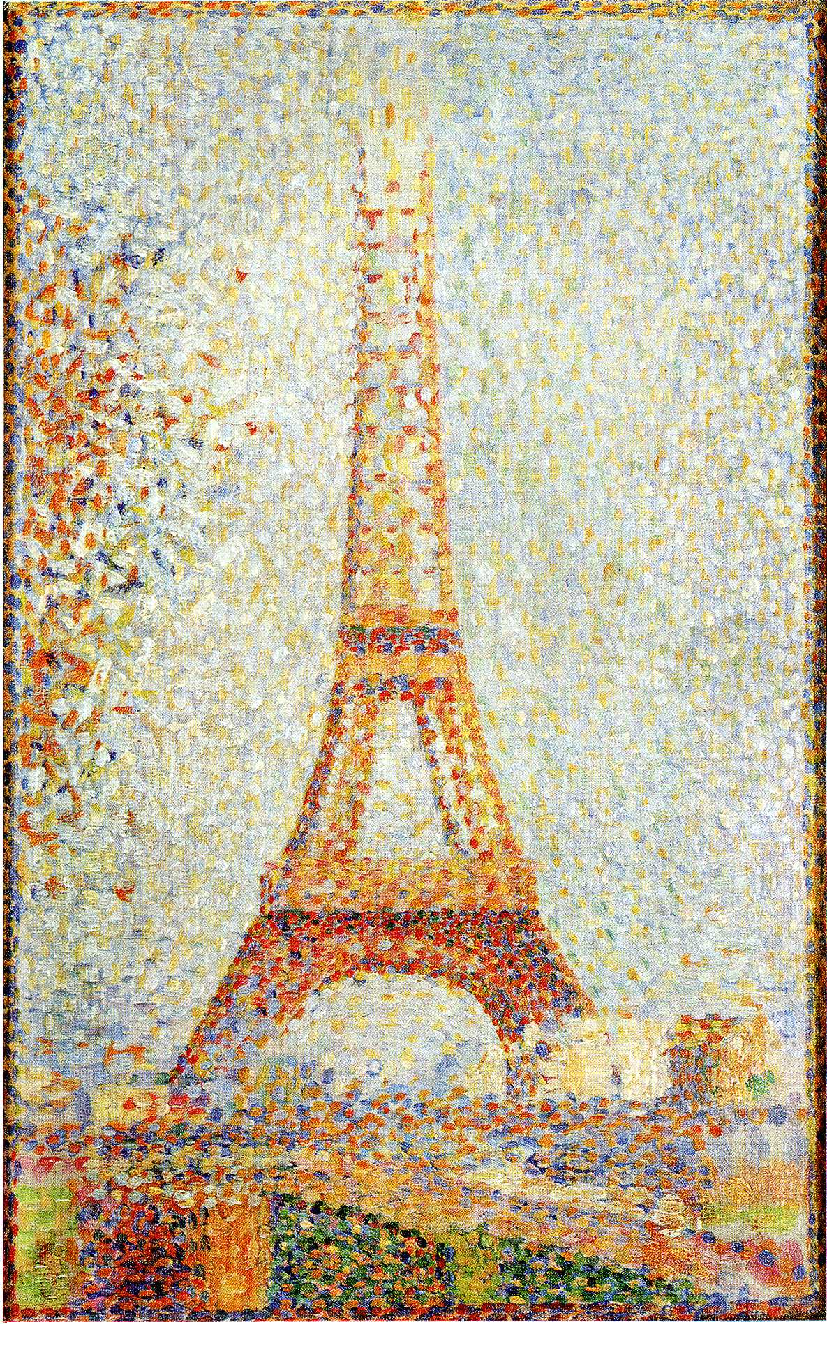 The Eiffel Tower by Georges Seurat - 1889 - 24 x 15 cm de Young Museum