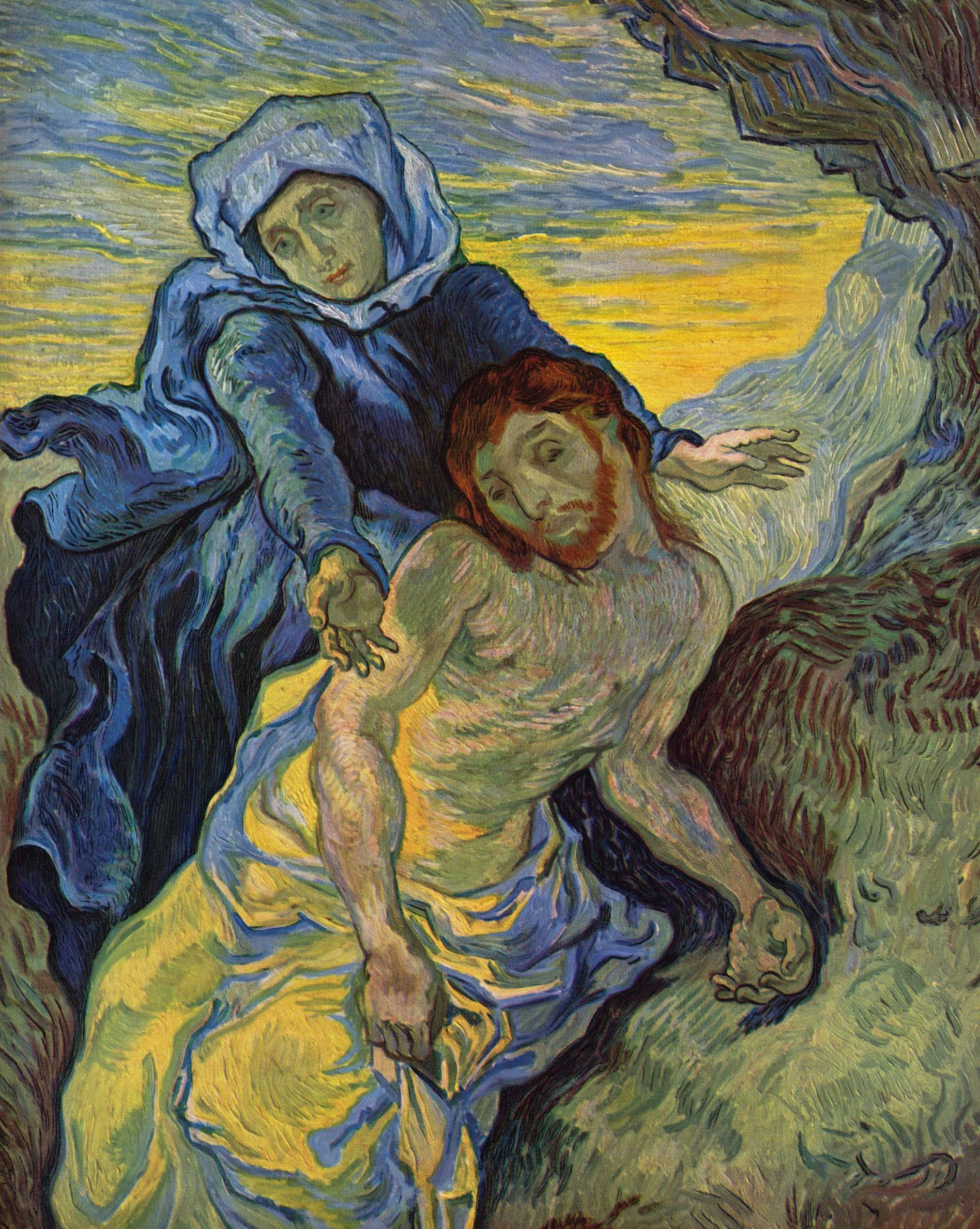 Пьета by Винсе́нт Виллем Ван Гог - 1889 - 73 × 60 см 