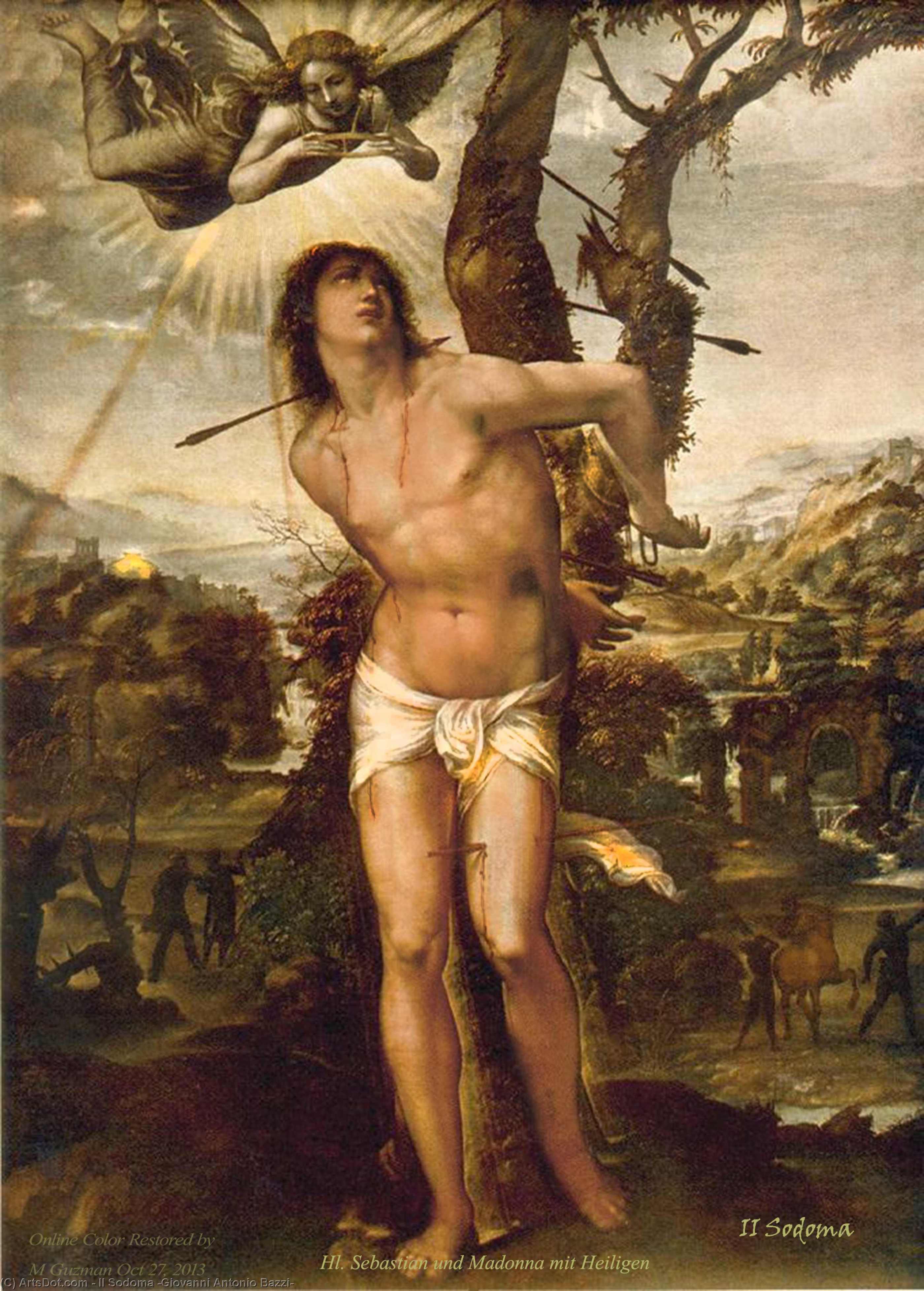 St. Sebastian by Il Sodoma - 1525 - 206 × 154 cm Galleria degli Uffizi
