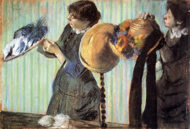 The Milliners The Little Milliners by Edgar Degas via DailyArt mobile app